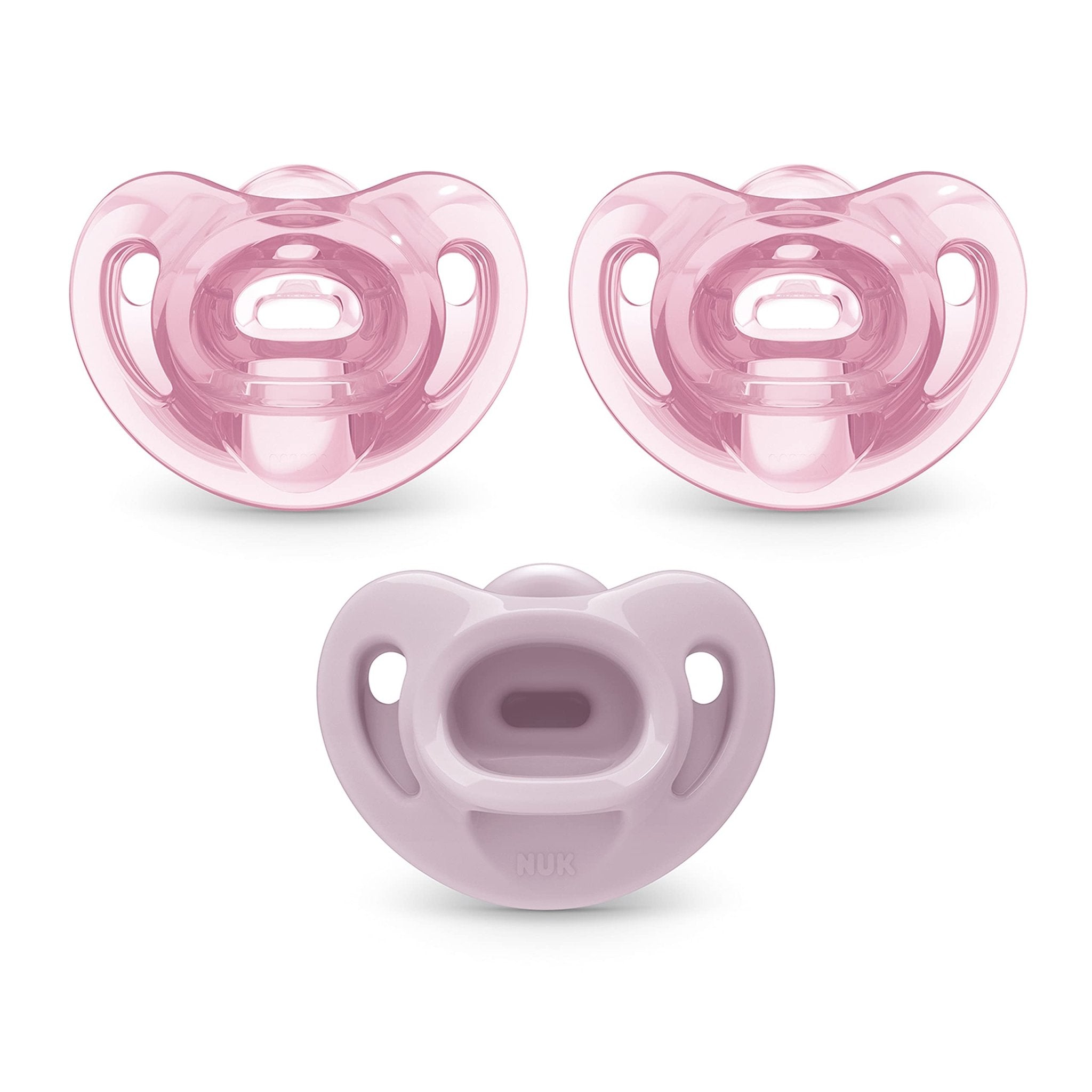 NUK Timeless Comfy Pacifier | 100% Silicone, One-Piece Design | BPA-Free, Gentle on Baby’s Skin | 5-Pack, for 0-6M