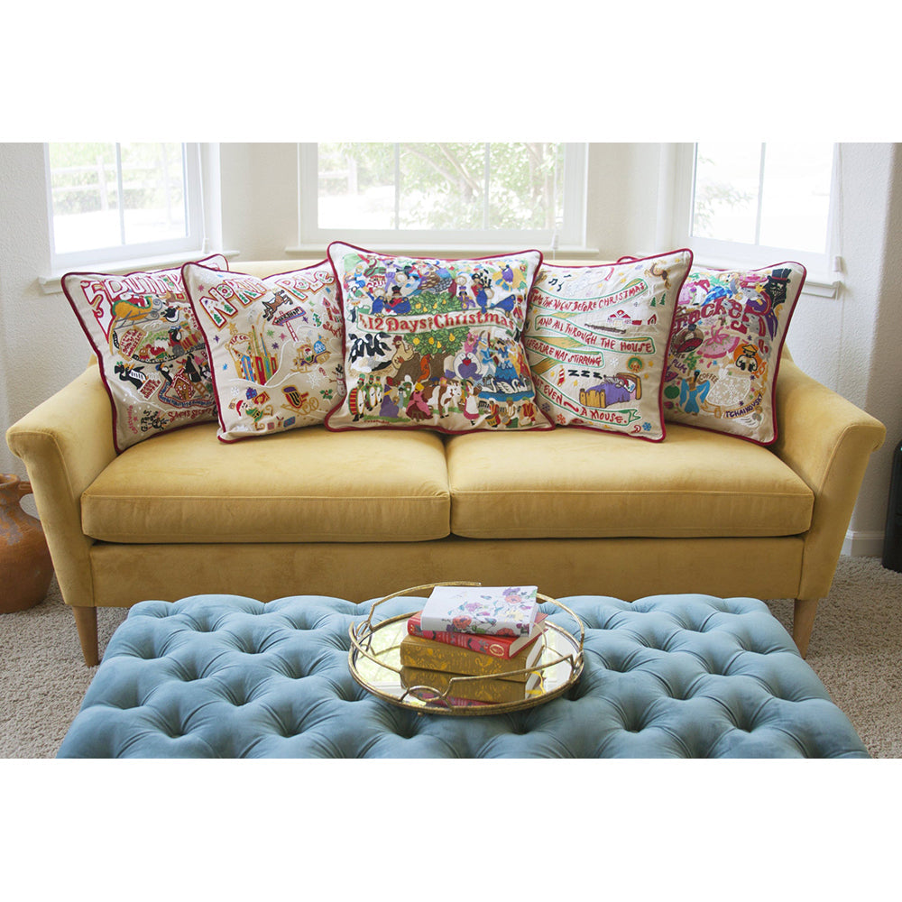 Nutcracker Hand-Embroidered Pillow