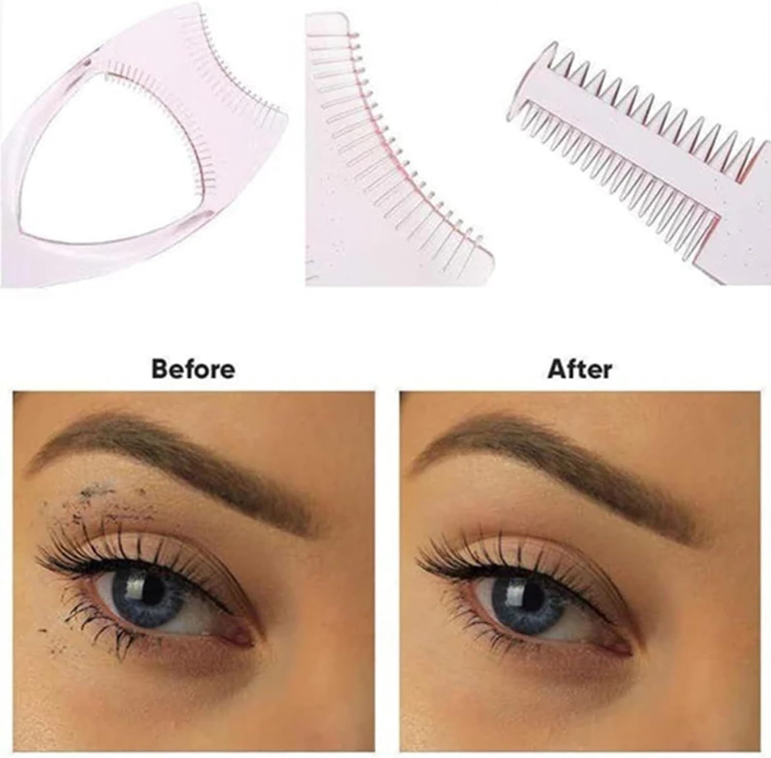 Nyovia - Nyovia Eyelash,Blosaecwrd MascaraShield Applicator Guard,Eye Lash Shield for Applying Mascara,3 in 1 Mascara Shield Applicator Guard Eyelash,3in1 Eyelashes Tools