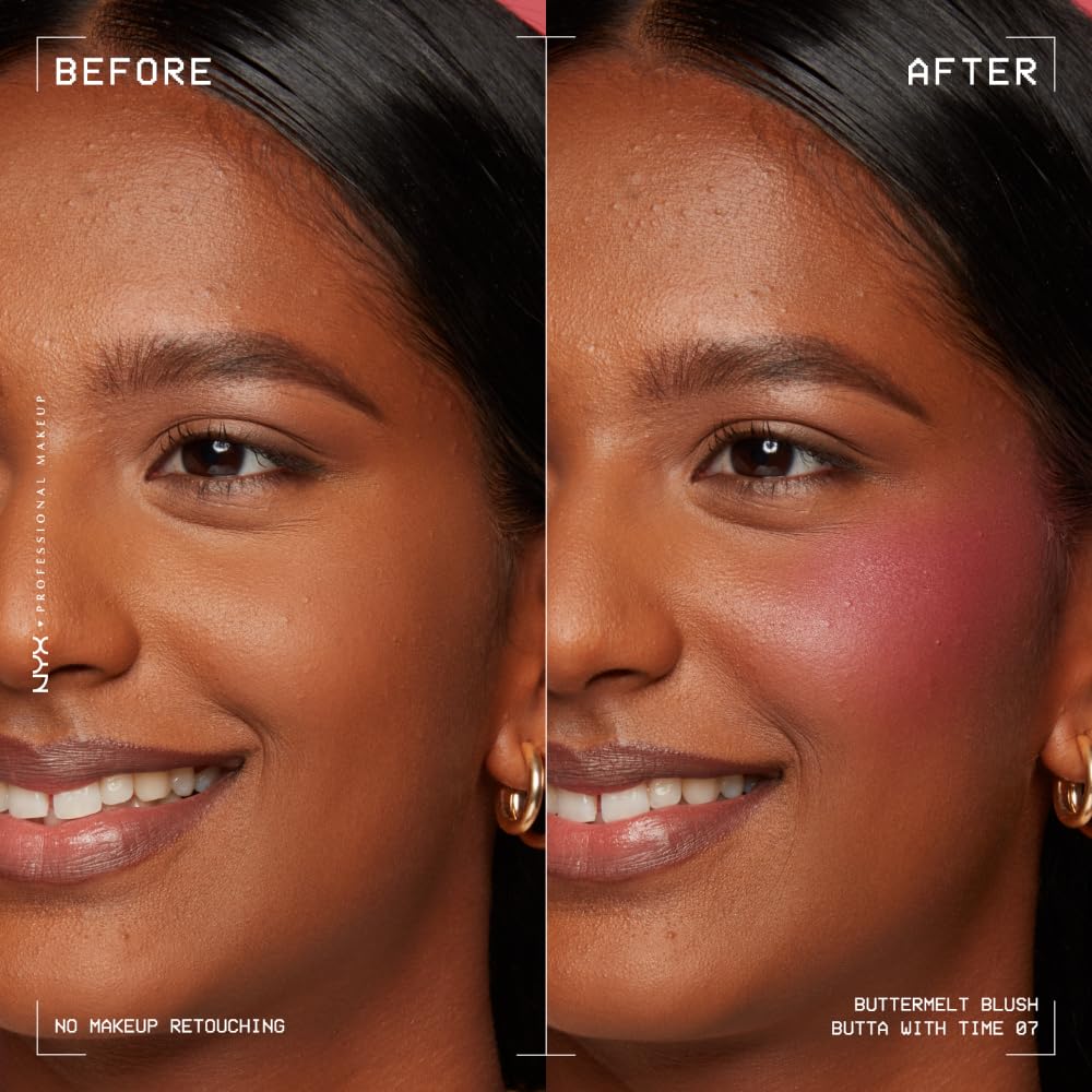 NYX PROFESSIONAL MAKEUP Buttermelt Powder Blush, Fade and Transfer-Resistant Blush, Up to 12HR Make Up Wear, Vegan Formula - Butta Together