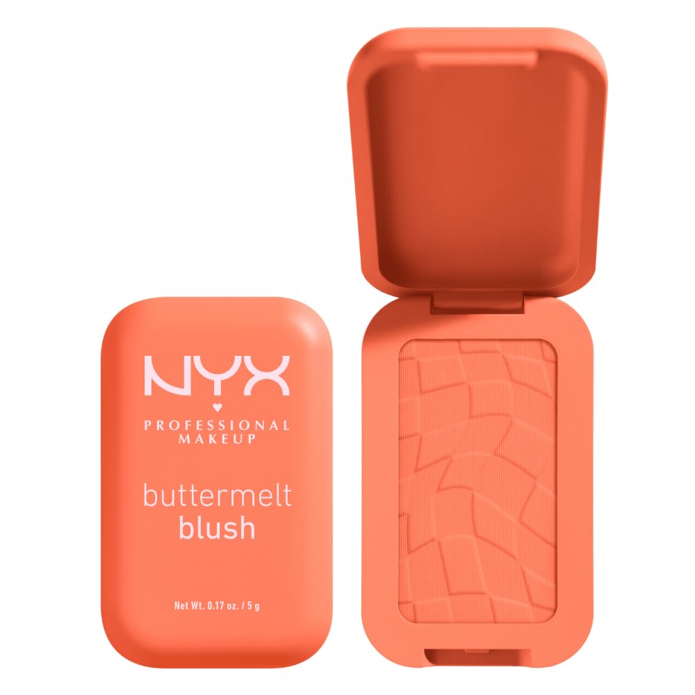 NYX PROFESSIONAL MAKEUP Buttermelt Powder Blush, Fade and Transfer-Resistant Blush, Up to 12HR Make Up Wear, Vegan Formula - Butta Together