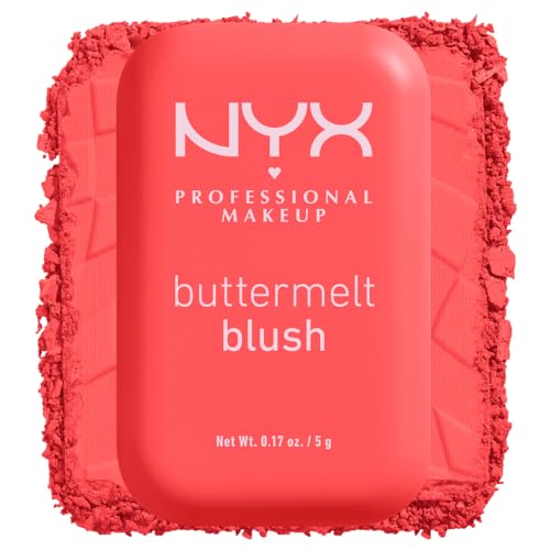 NYX PROFESSIONAL MAKEUP Buttermelt Powder Blush, Fade and Transfer-Resistant Blush, Up to 12HR Make Up Wear, Vegan Formula - Butta Together