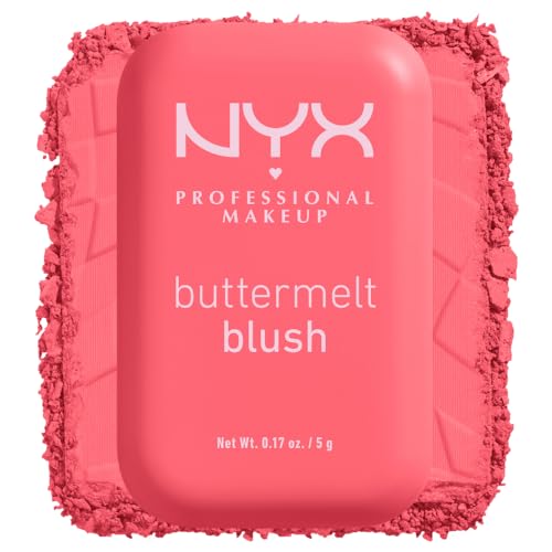 NYX PROFESSIONAL MAKEUP Buttermelt Powder Blush, Fade and Transfer-Resistant Blush, Up to 12HR Make Up Wear, Vegan Formula - Butta Together