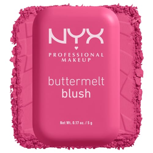 NYX PROFESSIONAL MAKEUP Buttermelt Powder Blush, Fade and Transfer-Resistant Blush, Up to 12HR Make Up Wear, Vegan Formula - Butta Together