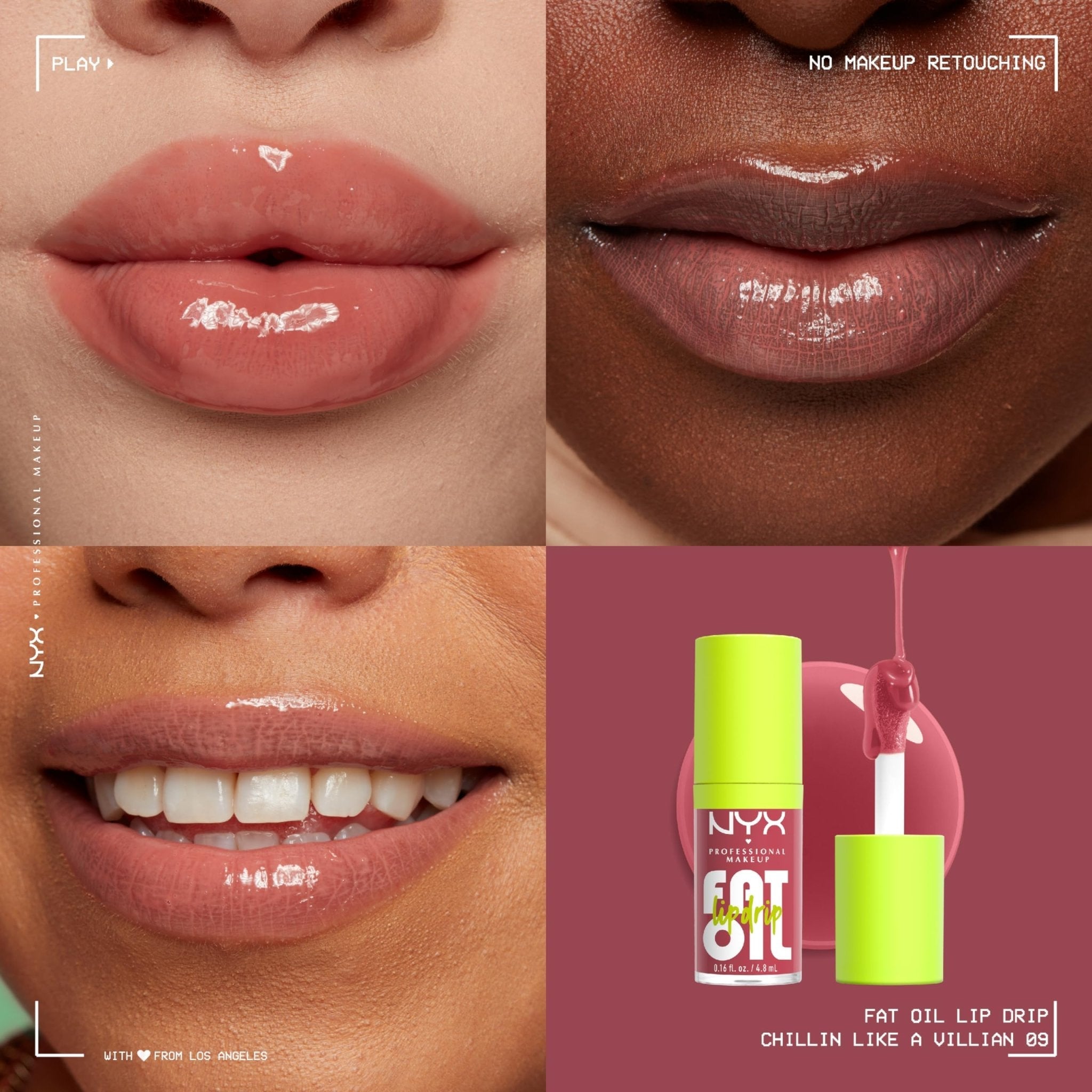 NYX PROFESSIONAL MAKEUP Fat Oil Lip Drip, Moisturizing Lip Oil Gloss, Vegan Tinted Formula, Up to 12 HR Hydration - Missed Call (Sheer Pink)