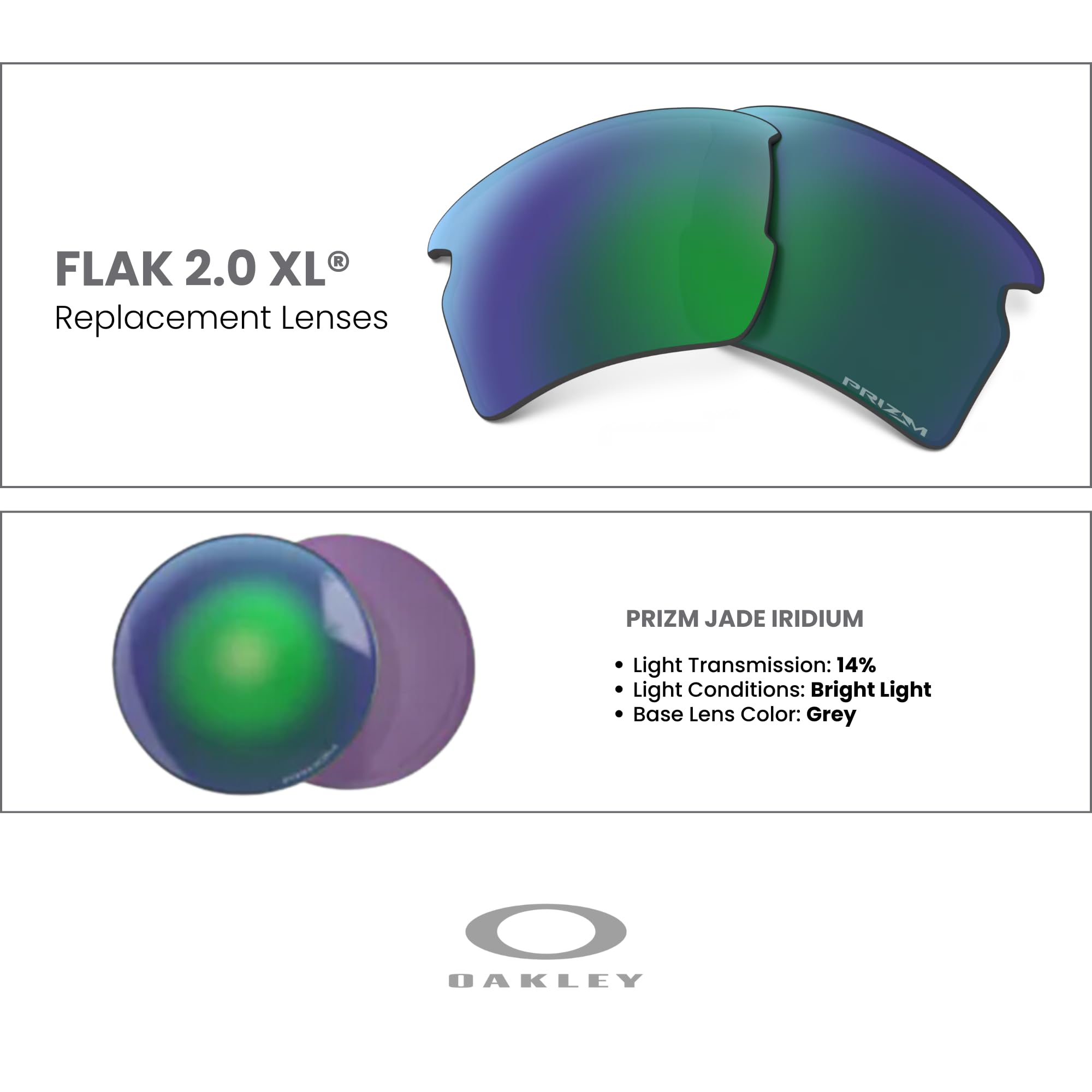 Oakley Authentic Flak 2.0 XL OO9188 Polarized REPLACEMENT Lenses +BUNDLE Bag+ BUNDLE with Designer iWear Kit