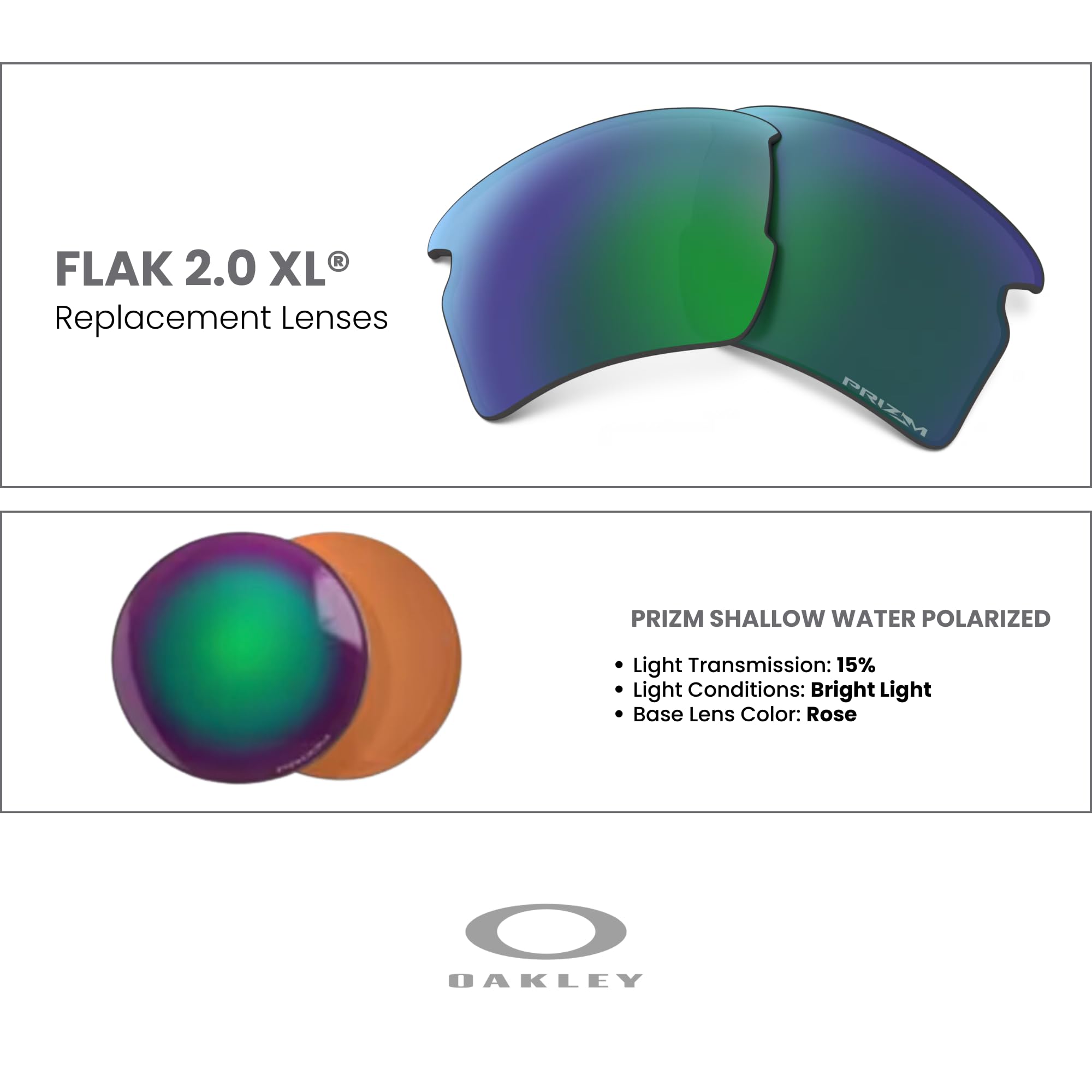 Oakley Authentic Flak 2.0 XL OO9188 Polarized REPLACEMENT Lenses +BUNDLE Bag+ BUNDLE with Designer iWear Kit