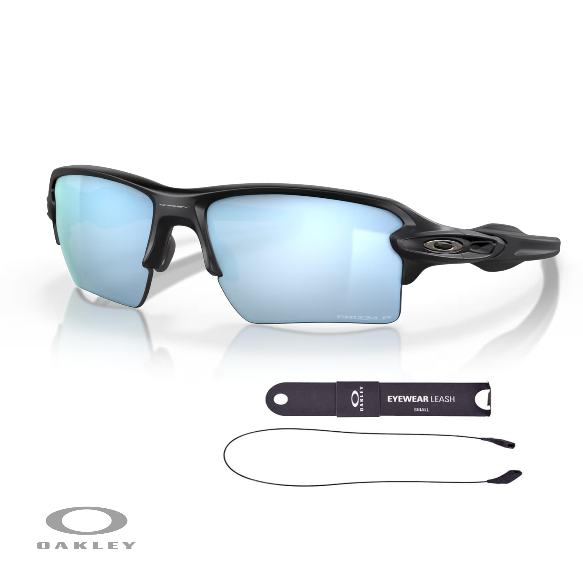 Oakley Flak 2.0 XL OO9188 Rectangle Sunglasses For Men + BUNDLE Leash + Designer iWear Care Kit