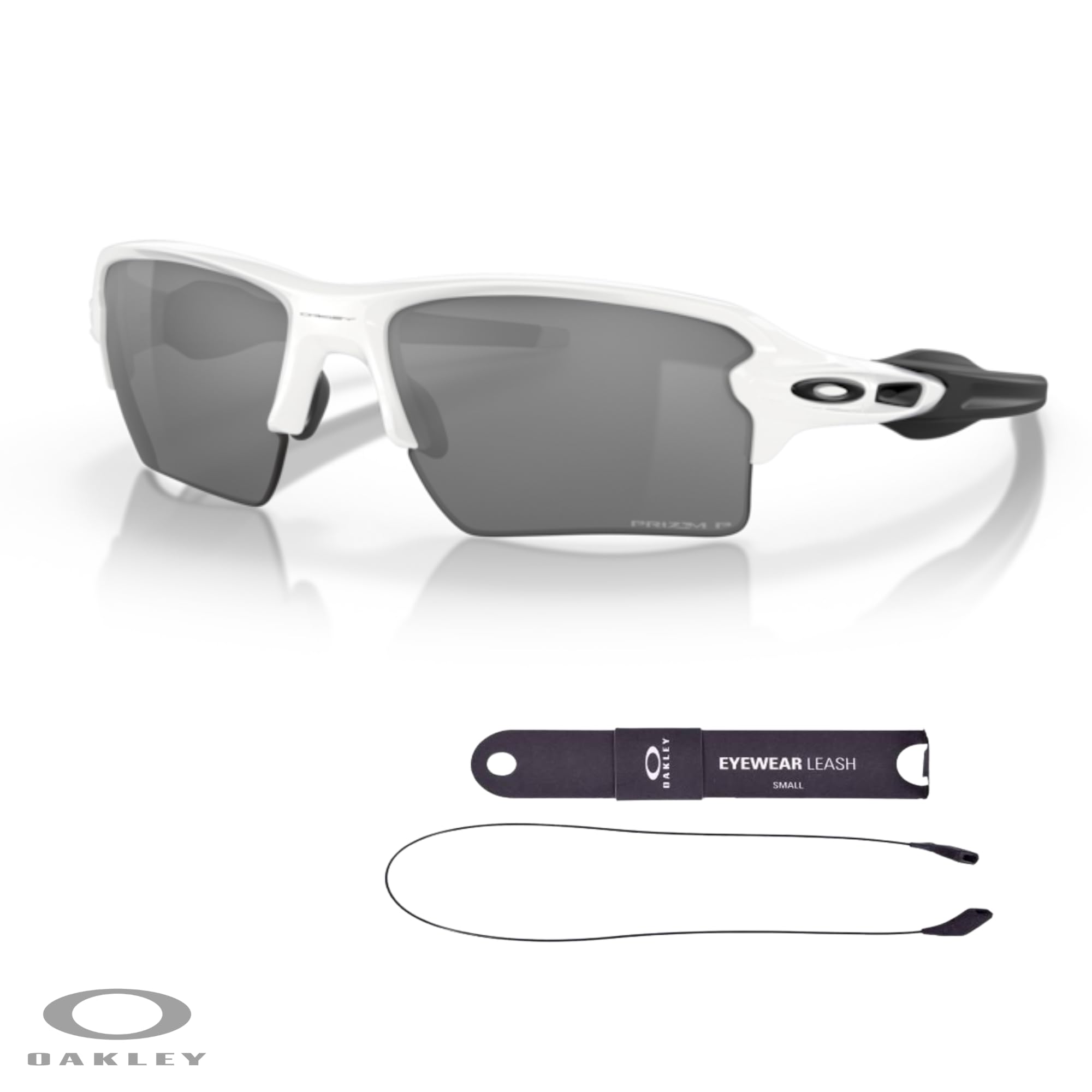 Oakley Flak 2.0 XL OO9188 Rectangle Sunglasses For Men + BUNDLE Leash + Designer iWear Care Kit