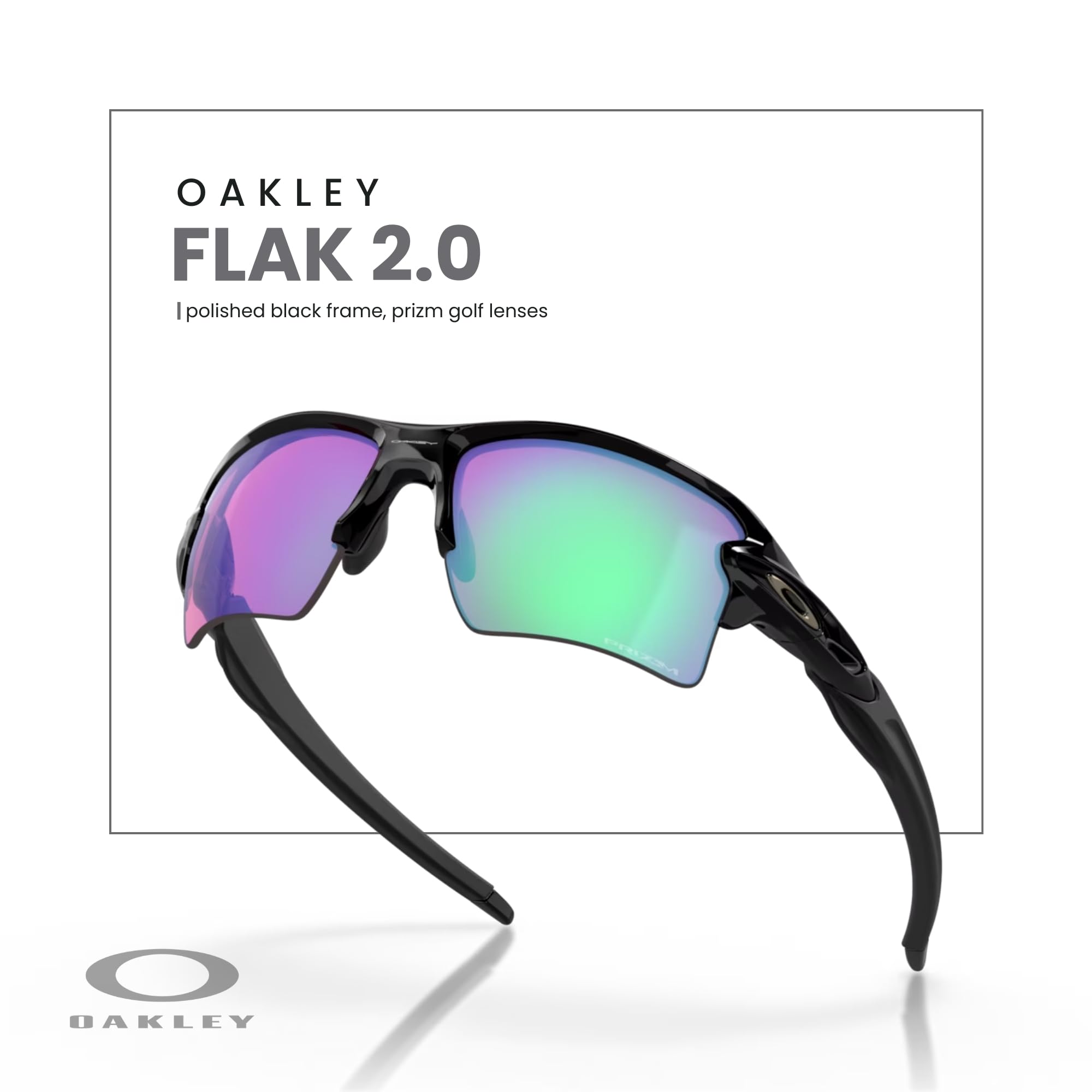 Oakley Flak 2.0 XL OO9188 Rectangle Sunglasses For Men + BUNDLE Leash + Designer iWear Care Kit