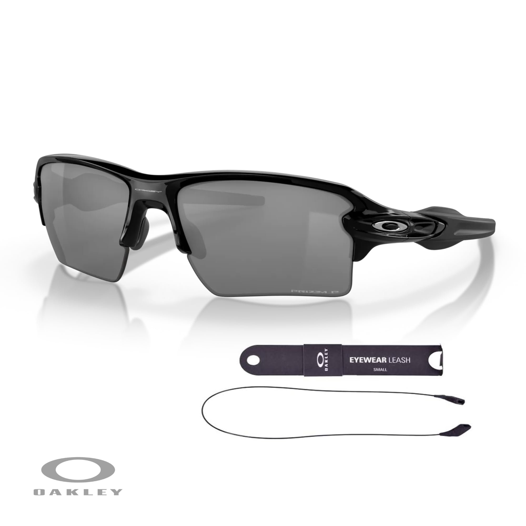 Oakley Flak 2.0 XL OO9188 Rectangle Sunglasses For Men + BUNDLE Leash + Designer iWear Care Kit