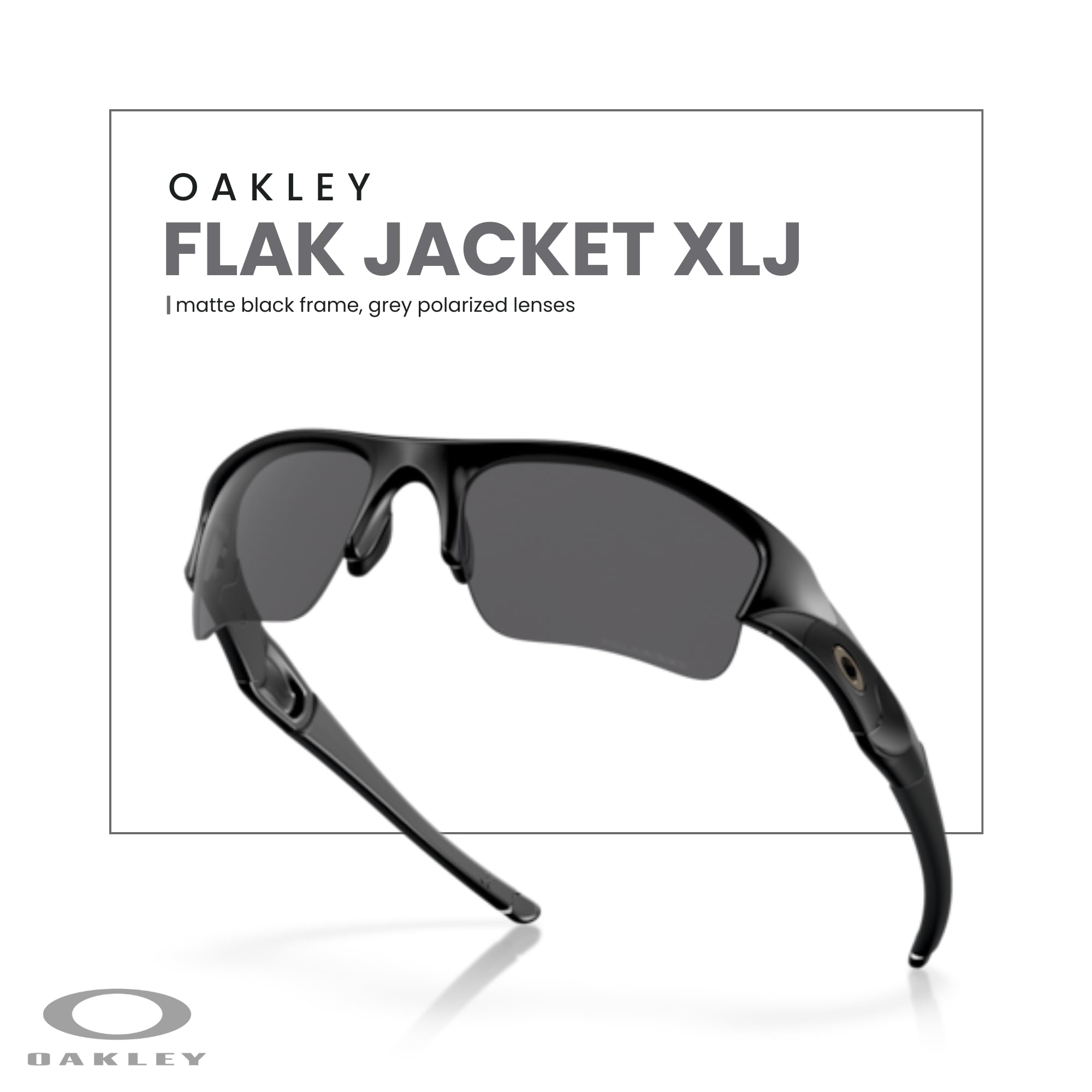 Oakley Flak Jacket XLJ OO9009 Rectangle Sunglasses for Men+ BUNDLE Leash + BUNDLE with Designer iWear Care Kit