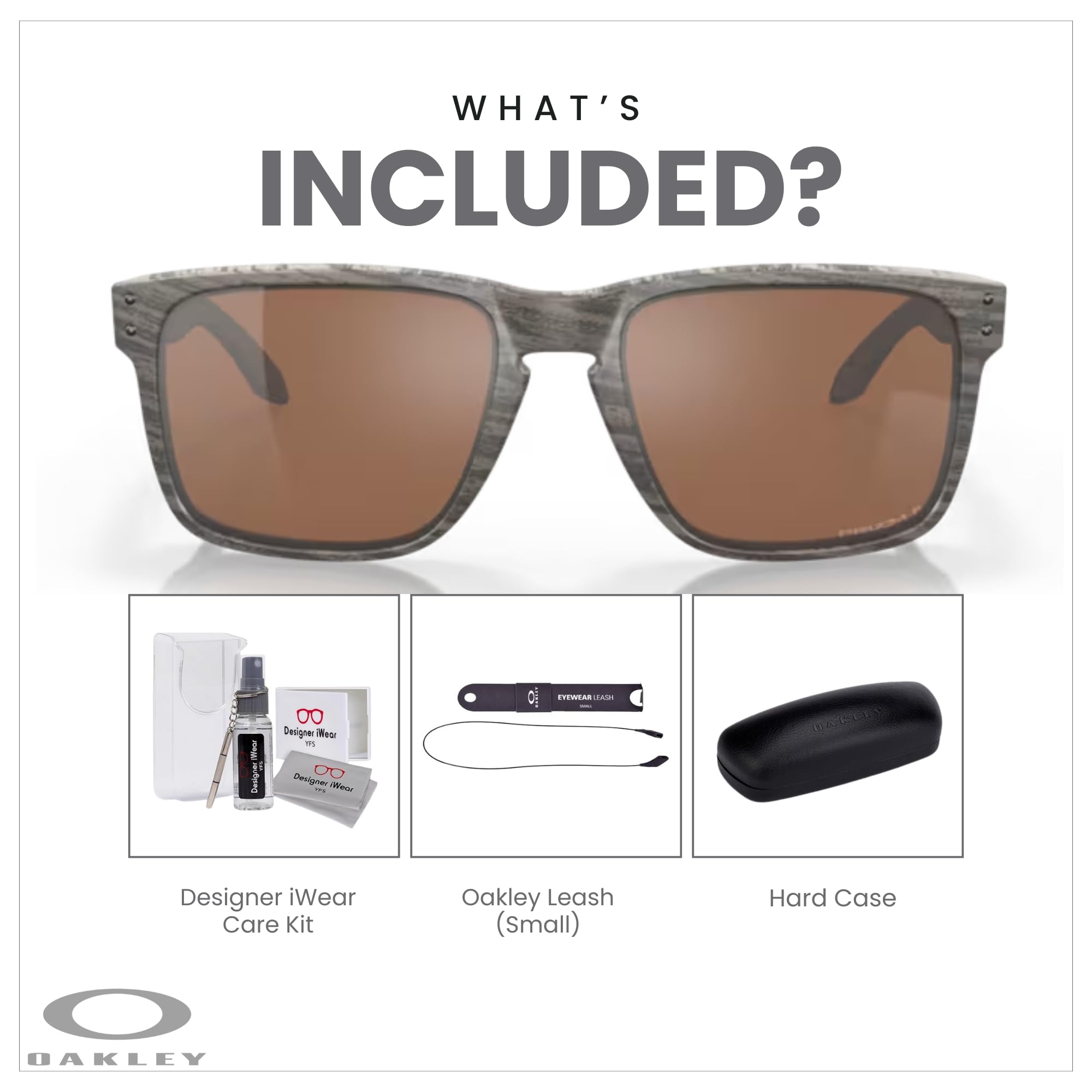Oakley Holbrook XL OO9417 Square Sunglasses For Men+ BUNDLE Leash +Designer iWear Care Kit