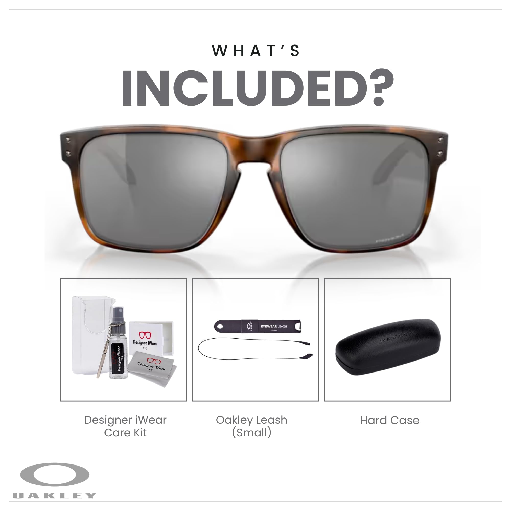 Oakley Holbrook XL OO9417 Square Sunglasses For Men+ BUNDLE Leash +Designer iWear Care Kit