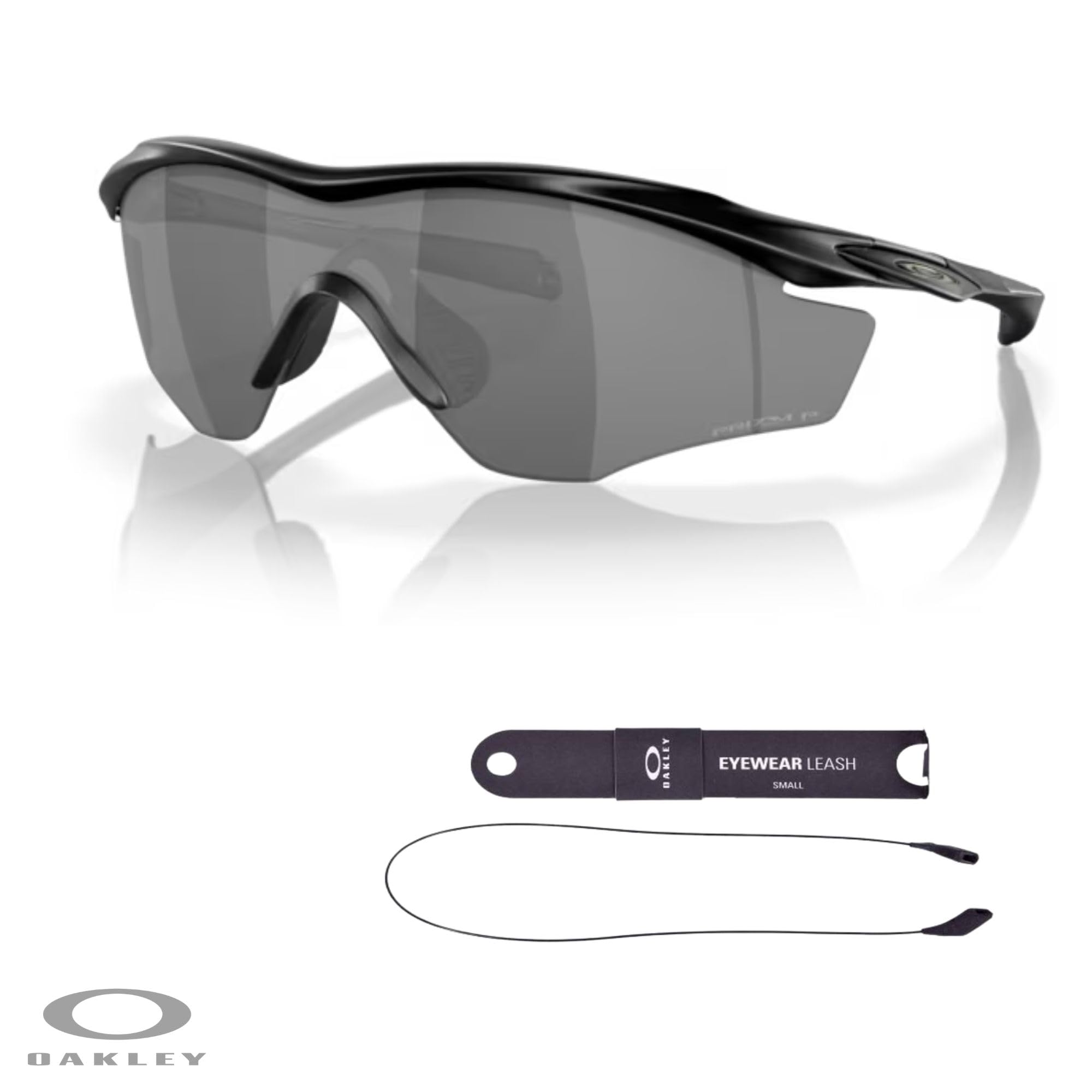 Oakley M2 Frame XL OO9343 Shield Sunglasses for Men + BUNDLE Leash +Designer iWear Care Kit