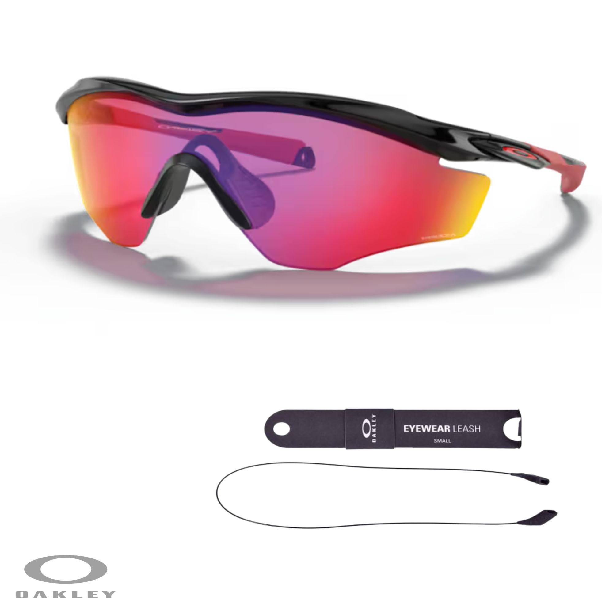 Oakley M2 Frame XL OO9343 Shield Sunglasses for Men + BUNDLE Leash +Designer iWear Care Kit