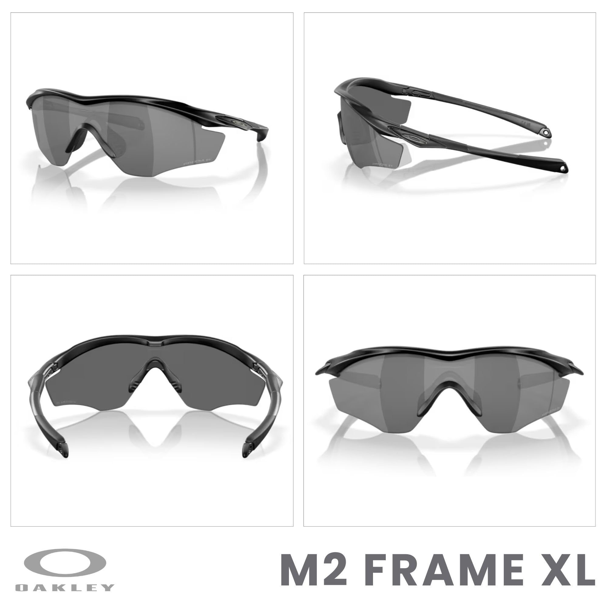 Oakley M2 Frame XL OO9343 Shield Sunglasses for Men + BUNDLE Leash +Designer iWear Care Kit