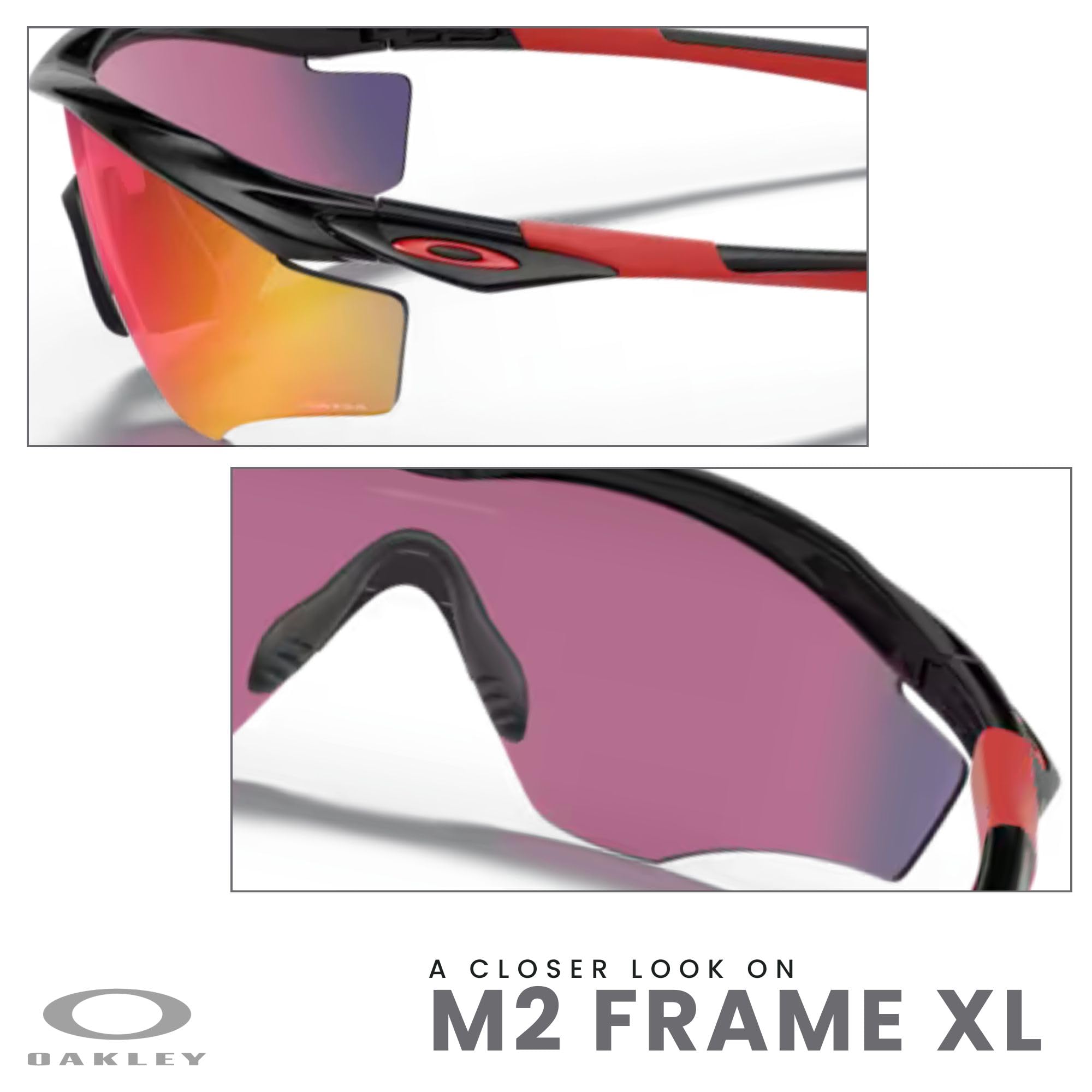 Oakley M2 Frame XL OO9343 Shield Sunglasses for Men + BUNDLE Leash +Designer iWear Care Kit