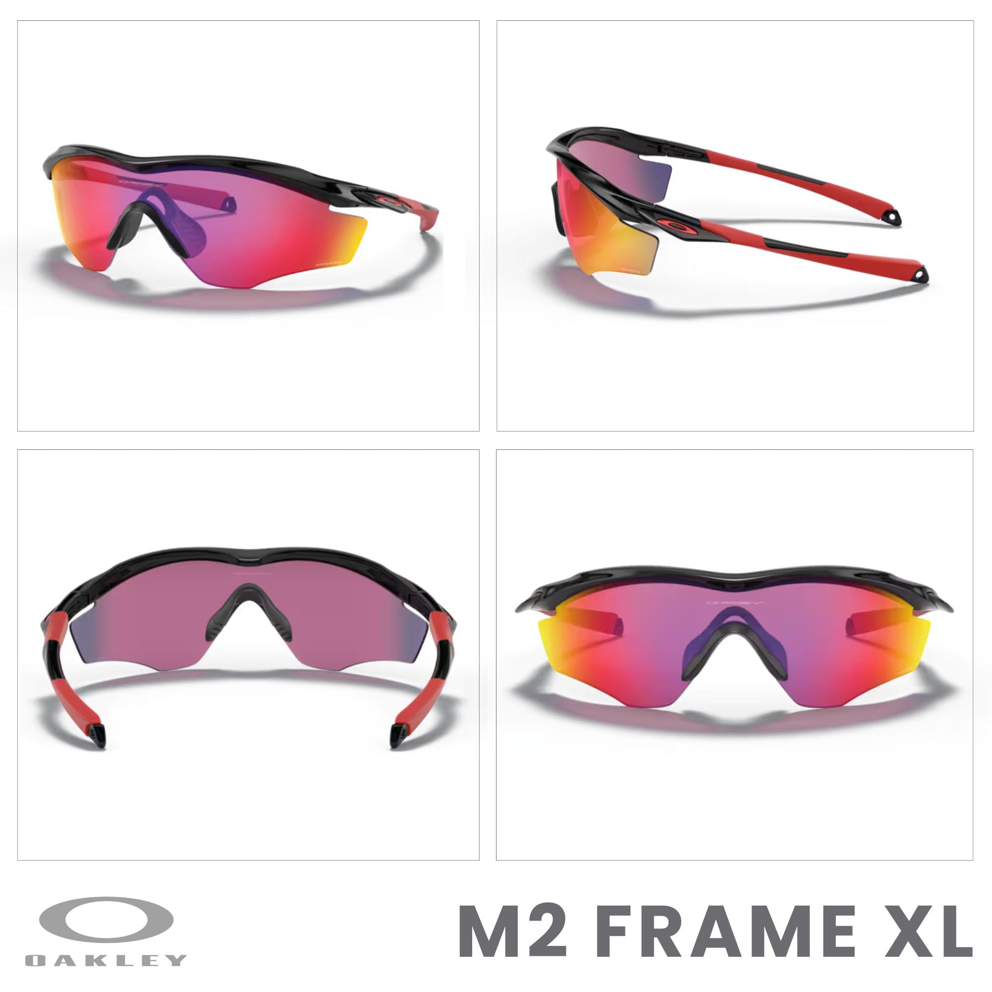 Oakley M2 Frame XL OO9343 Shield Sunglasses for Men + BUNDLE Leash +Designer iWear Care Kit