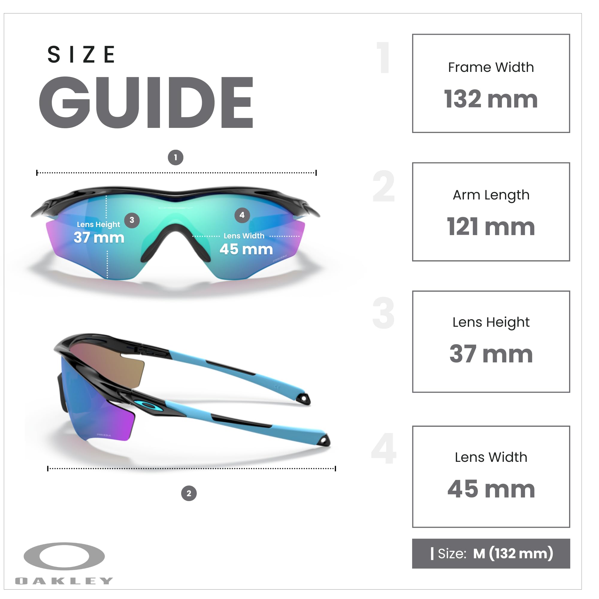 Oakley M2 Frame XL OO9343 Shield Sunglasses for Men + BUNDLE Leash +Designer iWear Care Kit