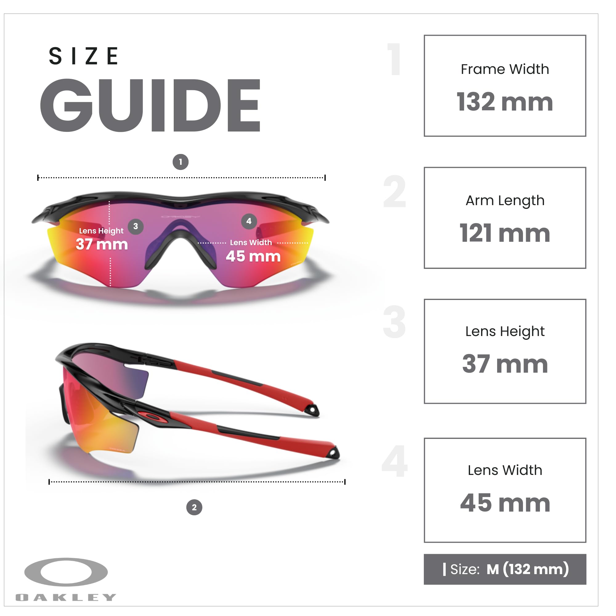 Oakley M2 Frame XL OO9343 Shield Sunglasses for Men + BUNDLE Leash +Designer iWear Care Kit