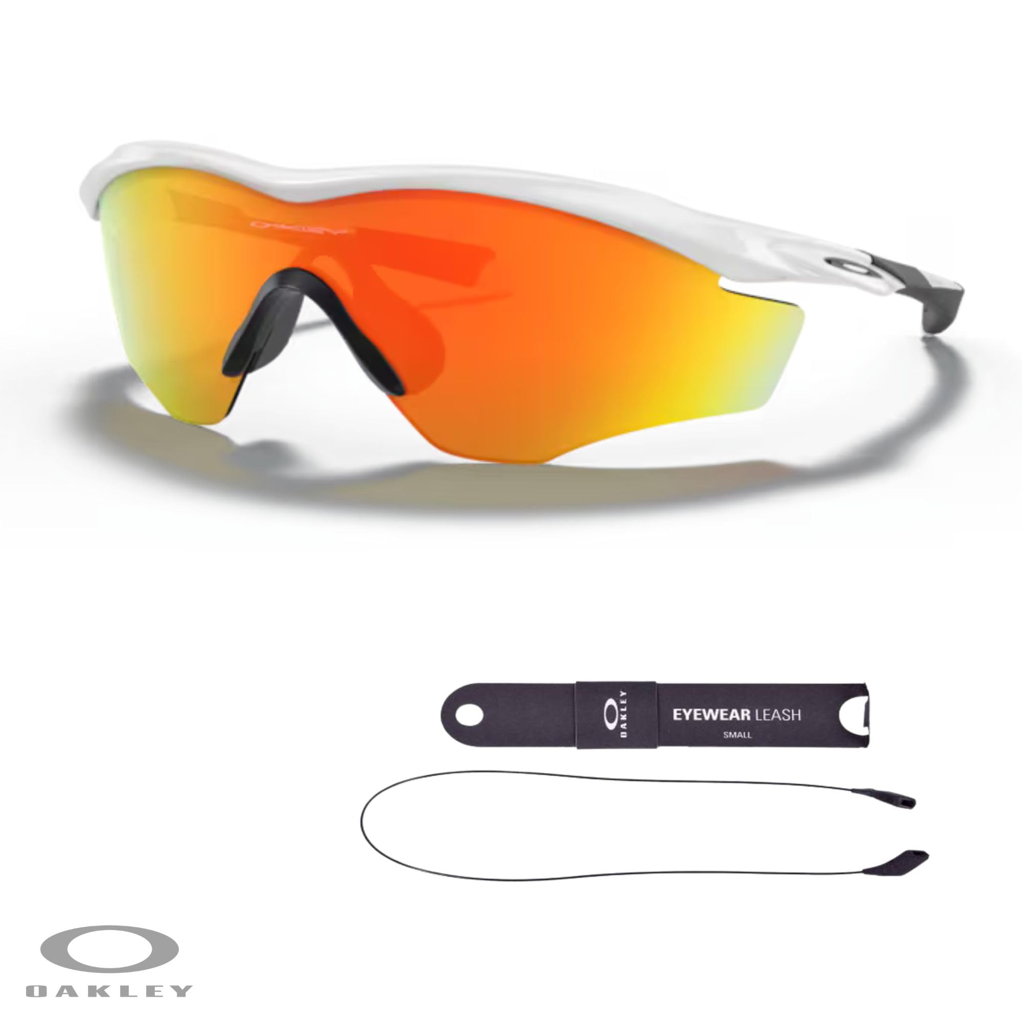 Oakley M2 Frame XL OO9343 Shield Sunglasses for Men + BUNDLE Leash +Designer iWear Care Kit