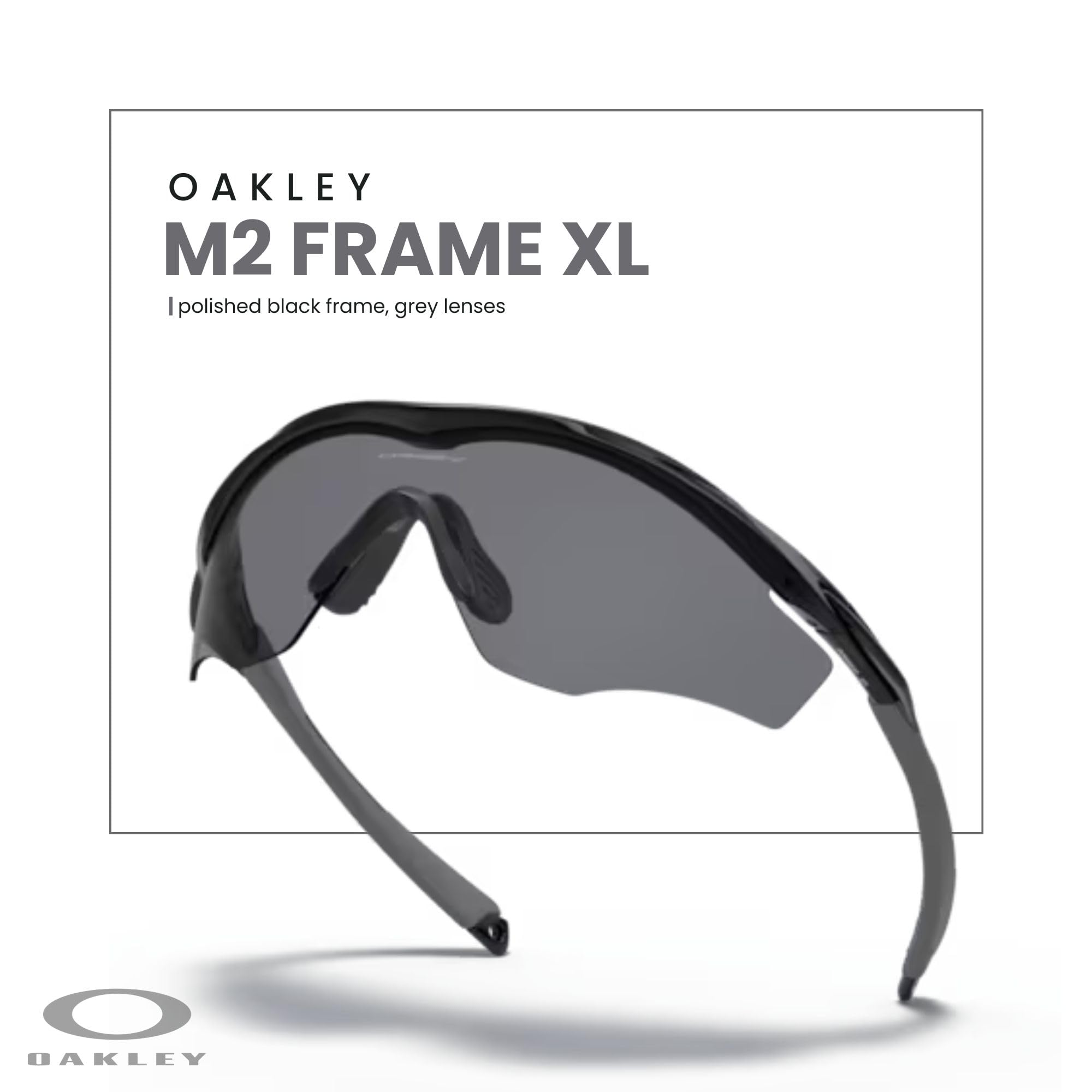 Oakley M2 Frame XL OO9343 Shield Sunglasses for Men + BUNDLE Leash +Designer iWear Care Kit