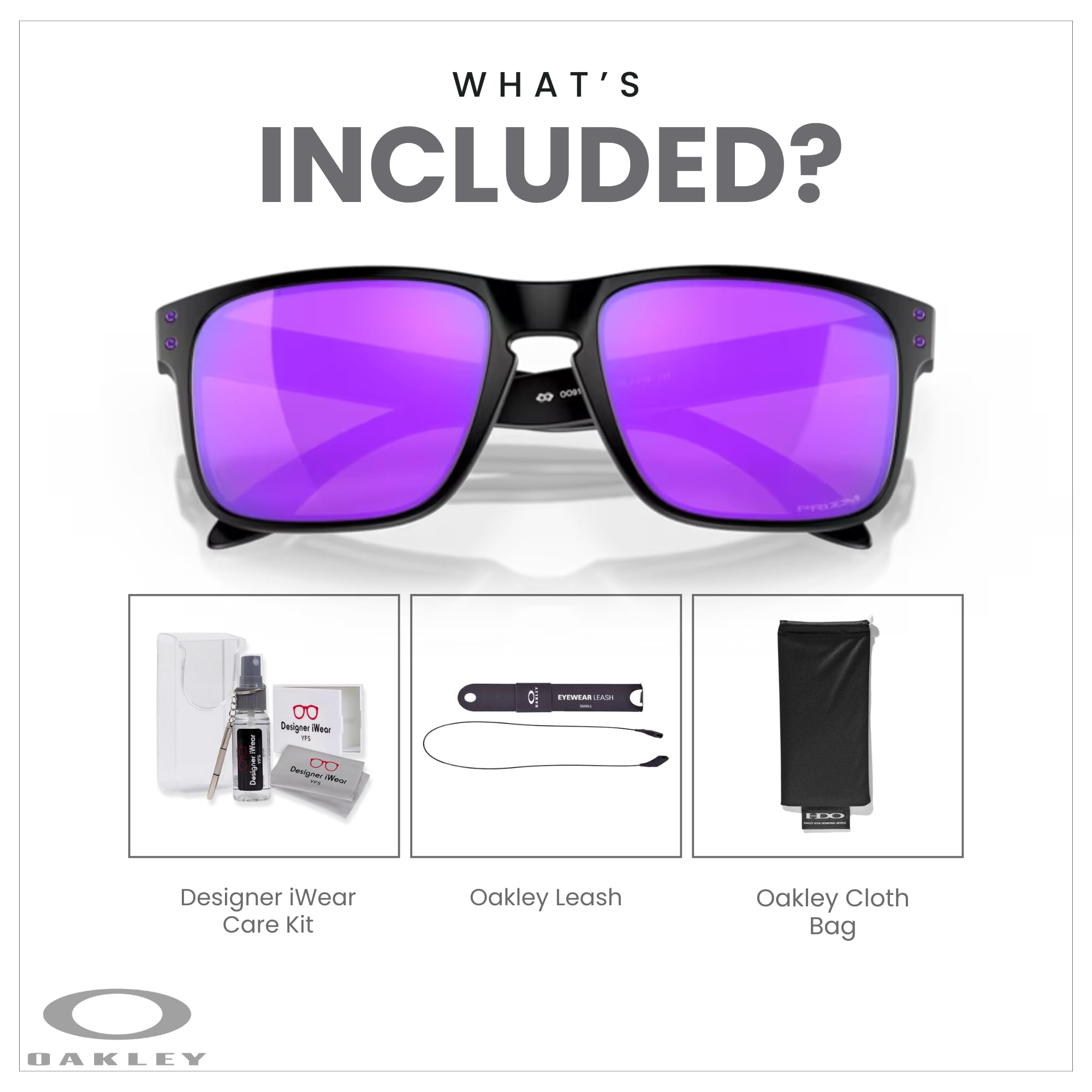 Oakley Square Wire OO4075 Rectangular Sunglasses For Men + BUNDLE Leash + Designer iWear Care Kit
