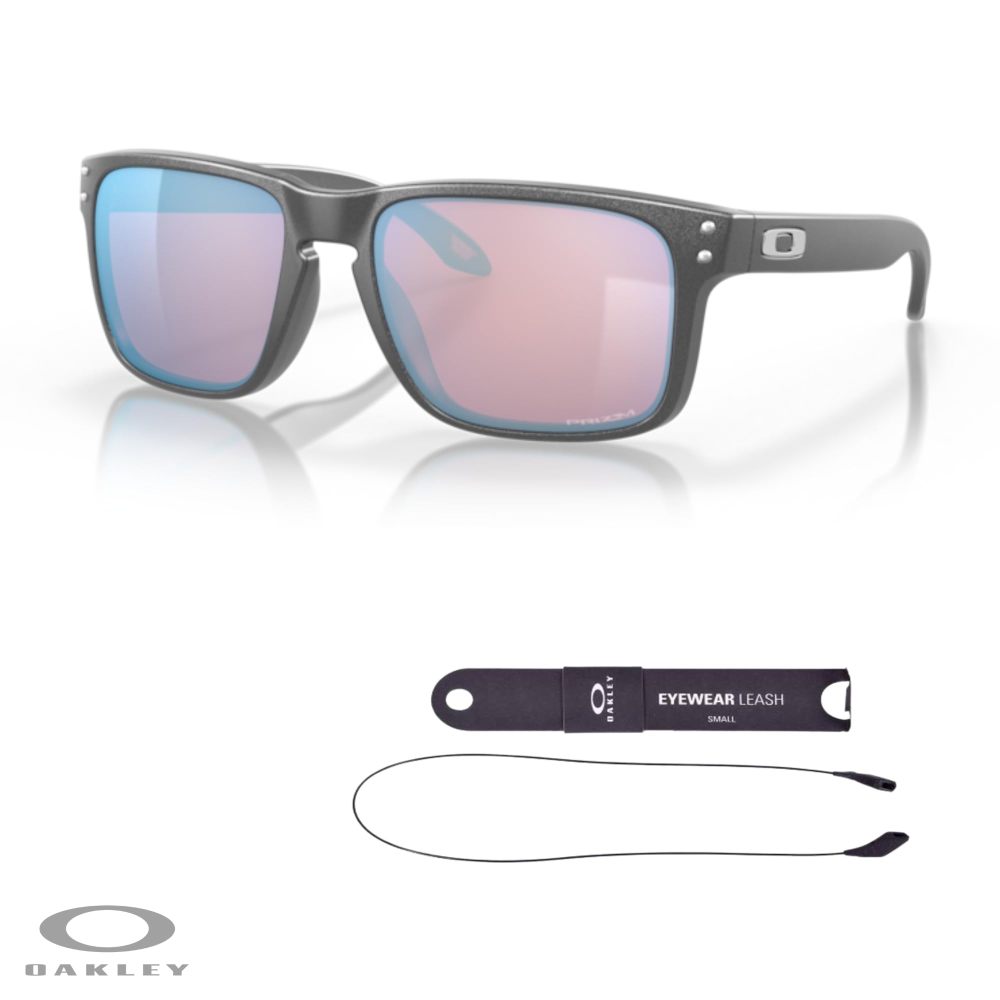 Oakley Square Wire OO4075 Rectangular Sunglasses For Men + BUNDLE Leash + Designer iWear Care Kit