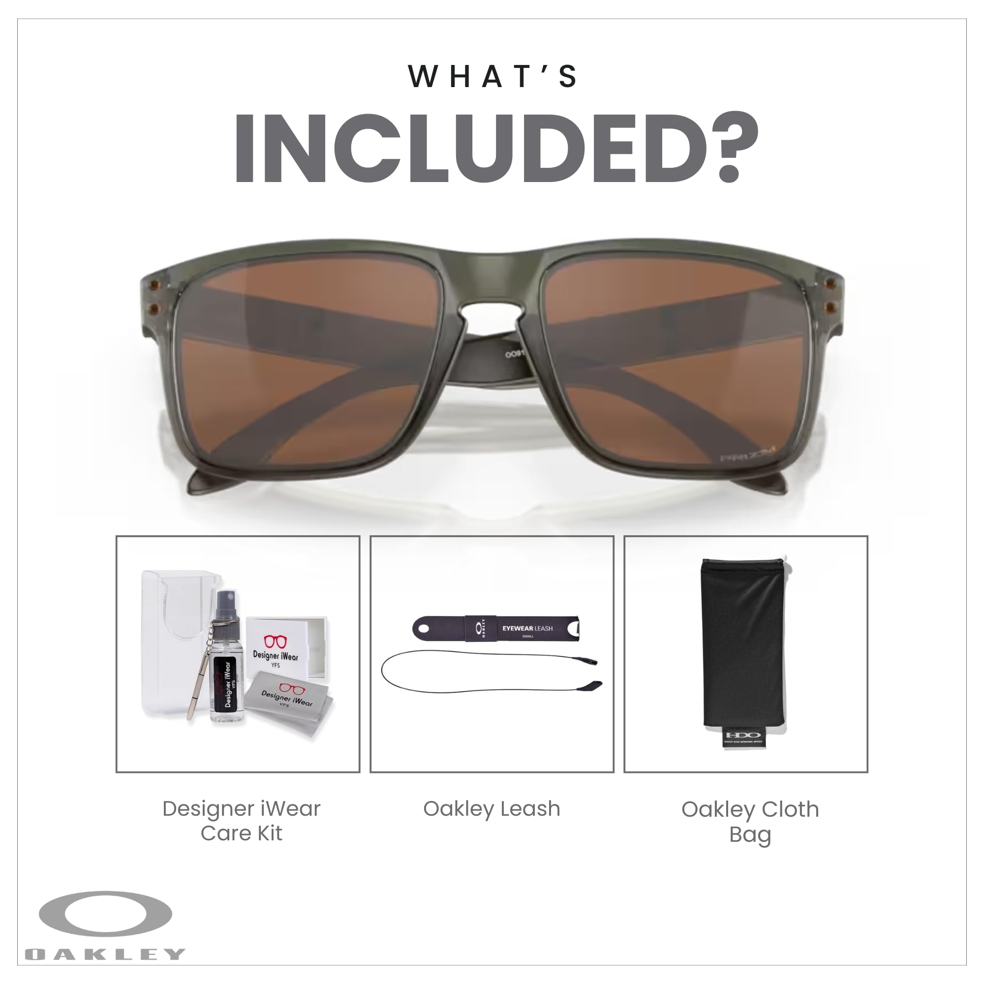 Oakley Square Wire OO4075 Rectangular Sunglasses For Men + BUNDLE Leash + Designer iWear Care Kit