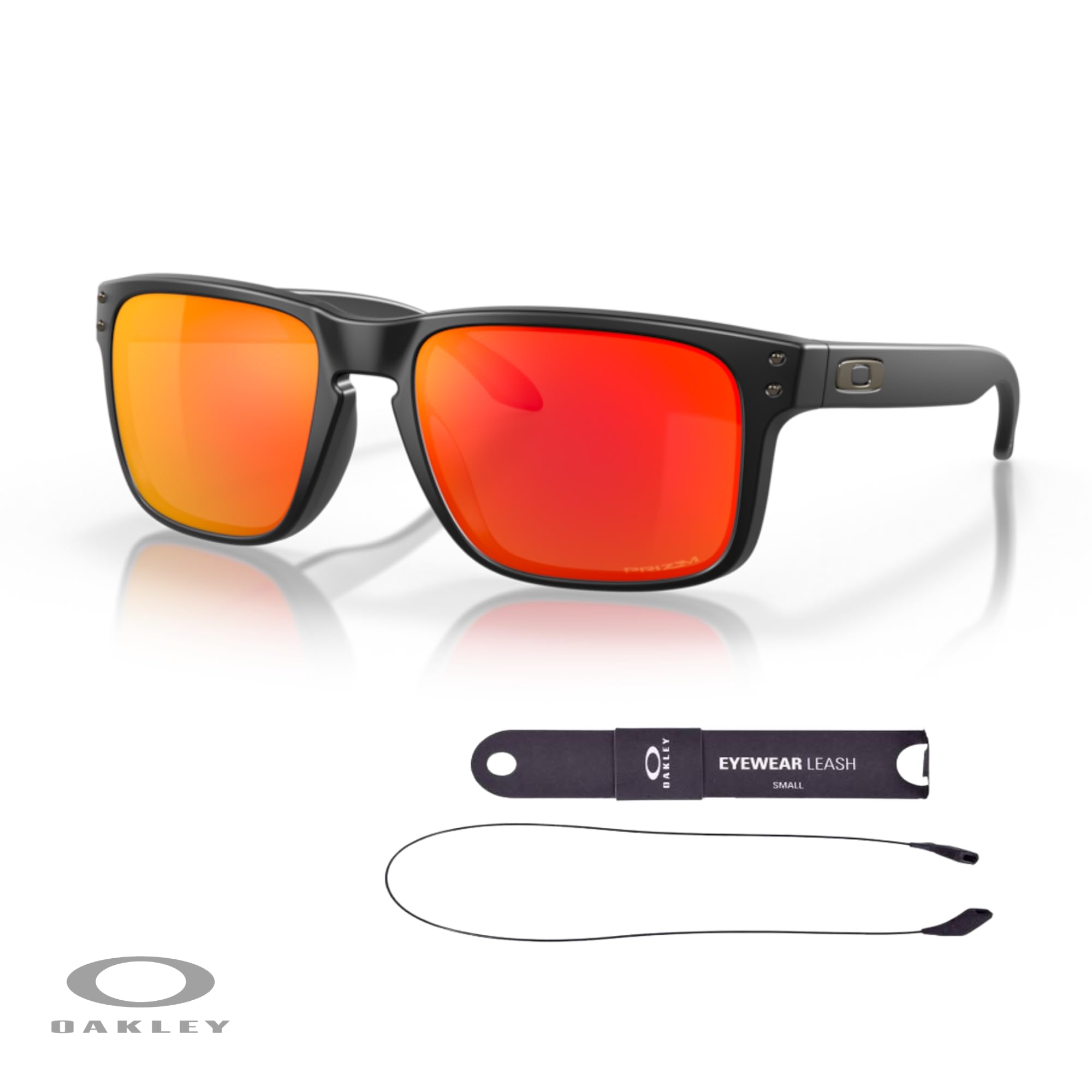 Oakley Square Wire OO4075 Rectangular Sunglasses For Men + BUNDLE Leash + Designer iWear Care Kit
