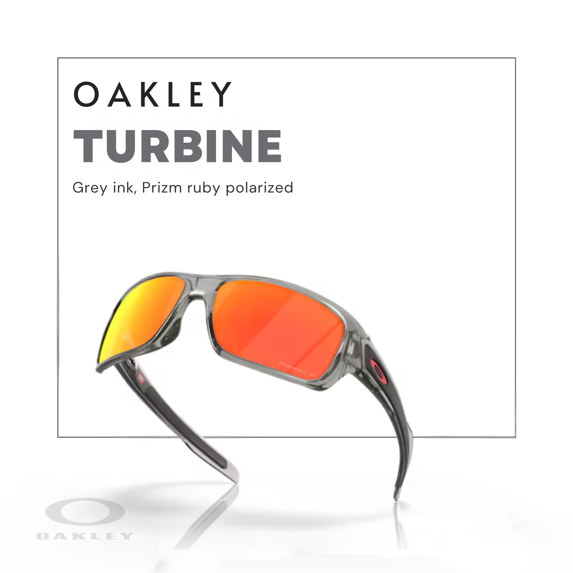 Oakley Turbine OO9263 Rectangular Sunglasses For Men+ BUNDLE Leash + BUNDLE with Designer iWear Eyewear Kit