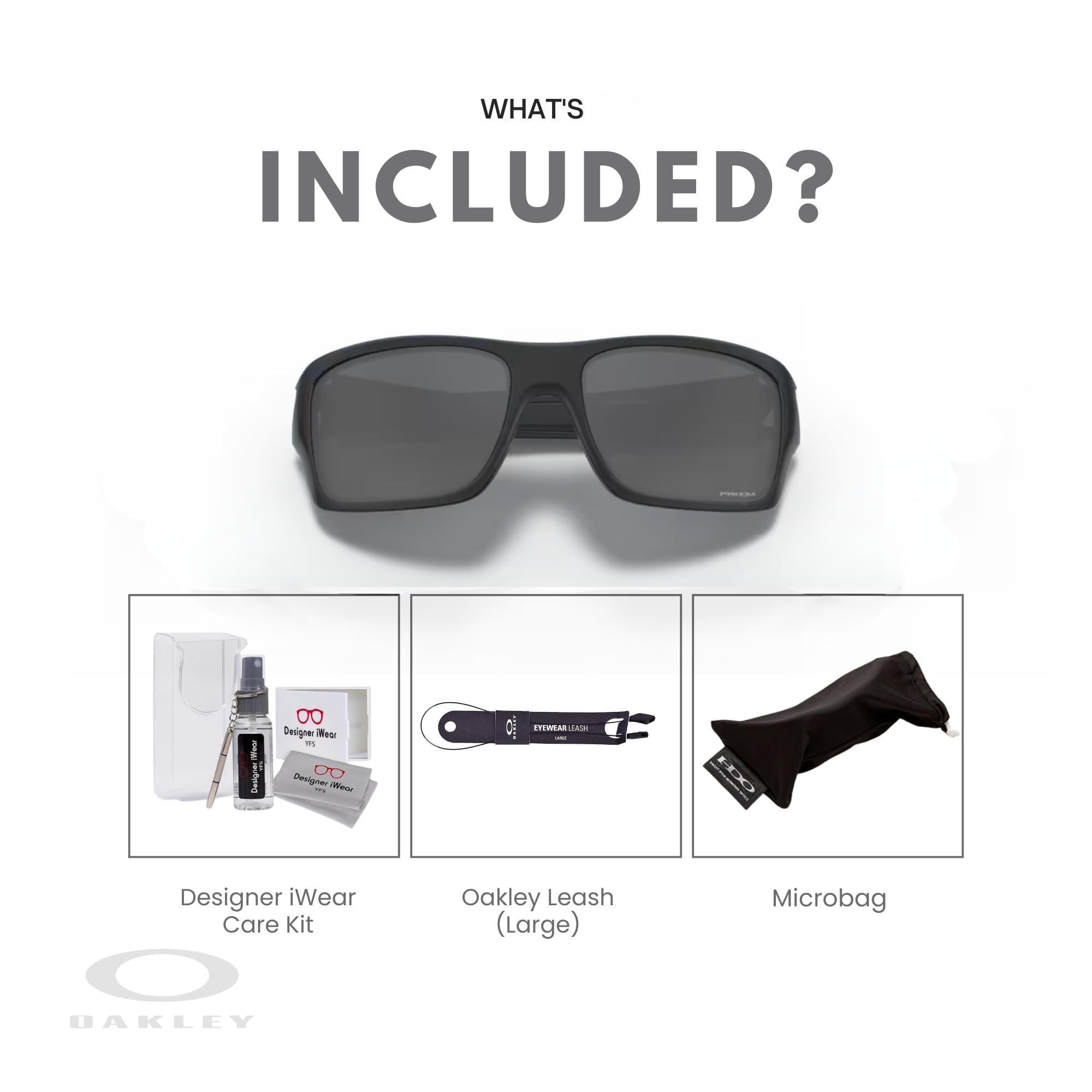 Oakley Turbine OO9263 Rectangular Sunglasses For Men+ BUNDLE Leash + BUNDLE with Designer iWear Eyewear Kit