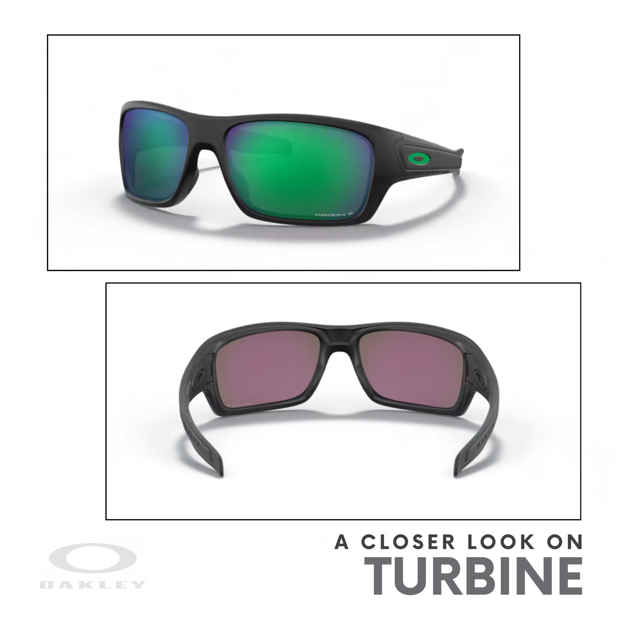 Oakley Turbine OO9263 Rectangular Sunglasses For Men+ BUNDLE Leash + BUNDLE with Designer iWear Eyewear Kit