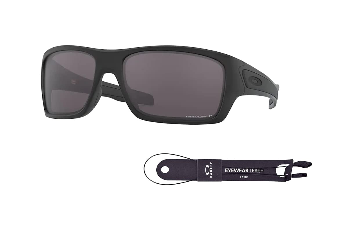 Oakley Turbine OO9263 Rectangular Sunglasses For Men+ BUNDLE Leash + BUNDLE with Designer iWear Eyewear Kit