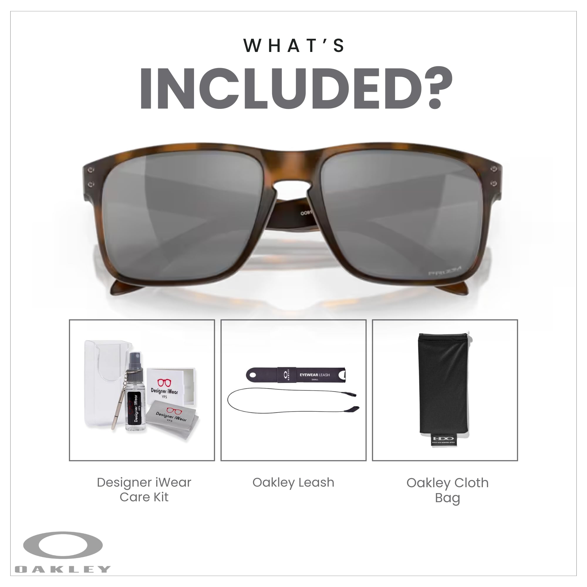 Oakley Whisker OO4141 Oval Sunglasses for Men + BUNDLE Accessory Leash + BUNDLE with Designer iWear Care Kit