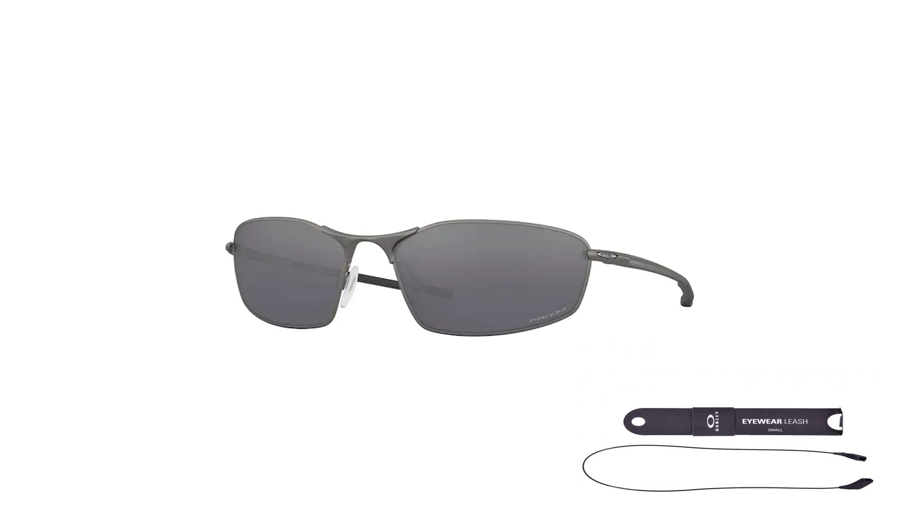 Oakley Whisker OO4141 Oval Sunglasses for Men + BUNDLE Accessory Leash + BUNDLE with Designer iWear Care Kit