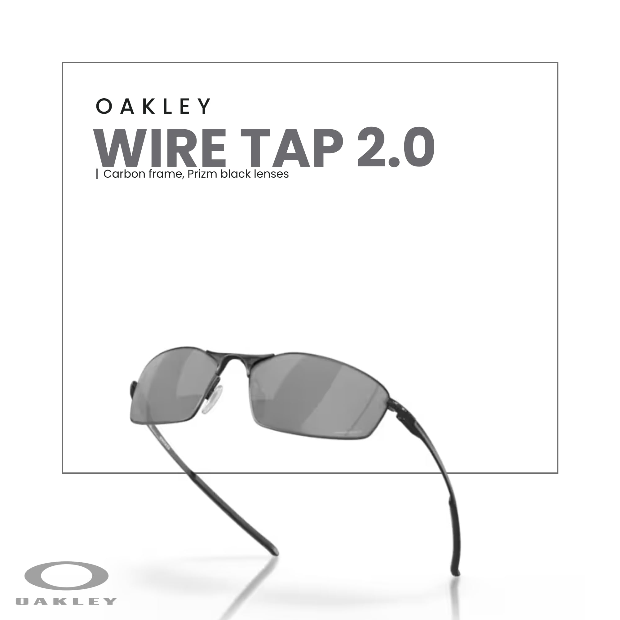 Oakley Whisker OO4141 Oval Sunglasses for Men + BUNDLE Accessory Leash + BUNDLE with Designer iWear Care Kit