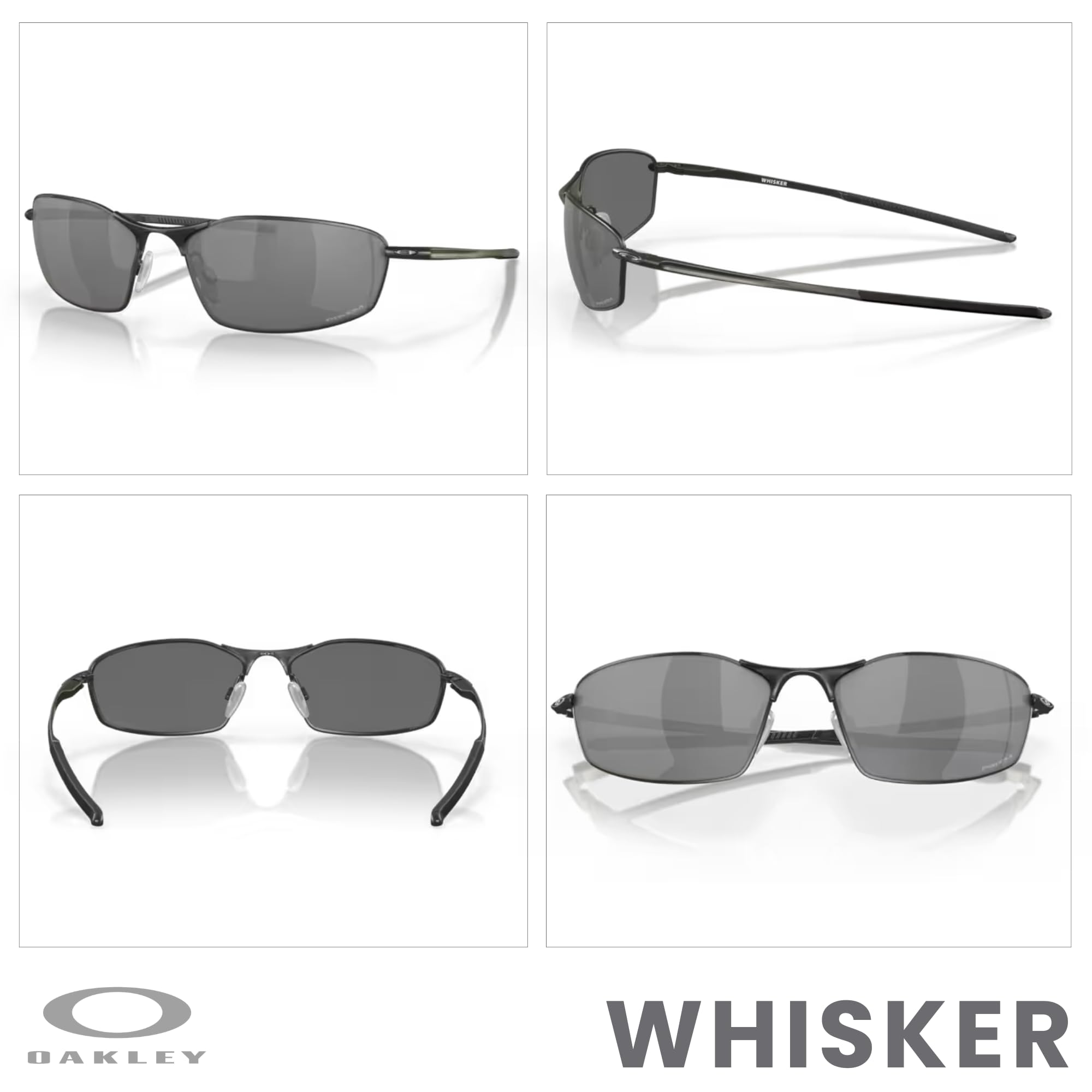 Oakley Whisker OO4141 Oval Sunglasses for Men + BUNDLE Accessory Leash + BUNDLE with Designer iWear Care Kit