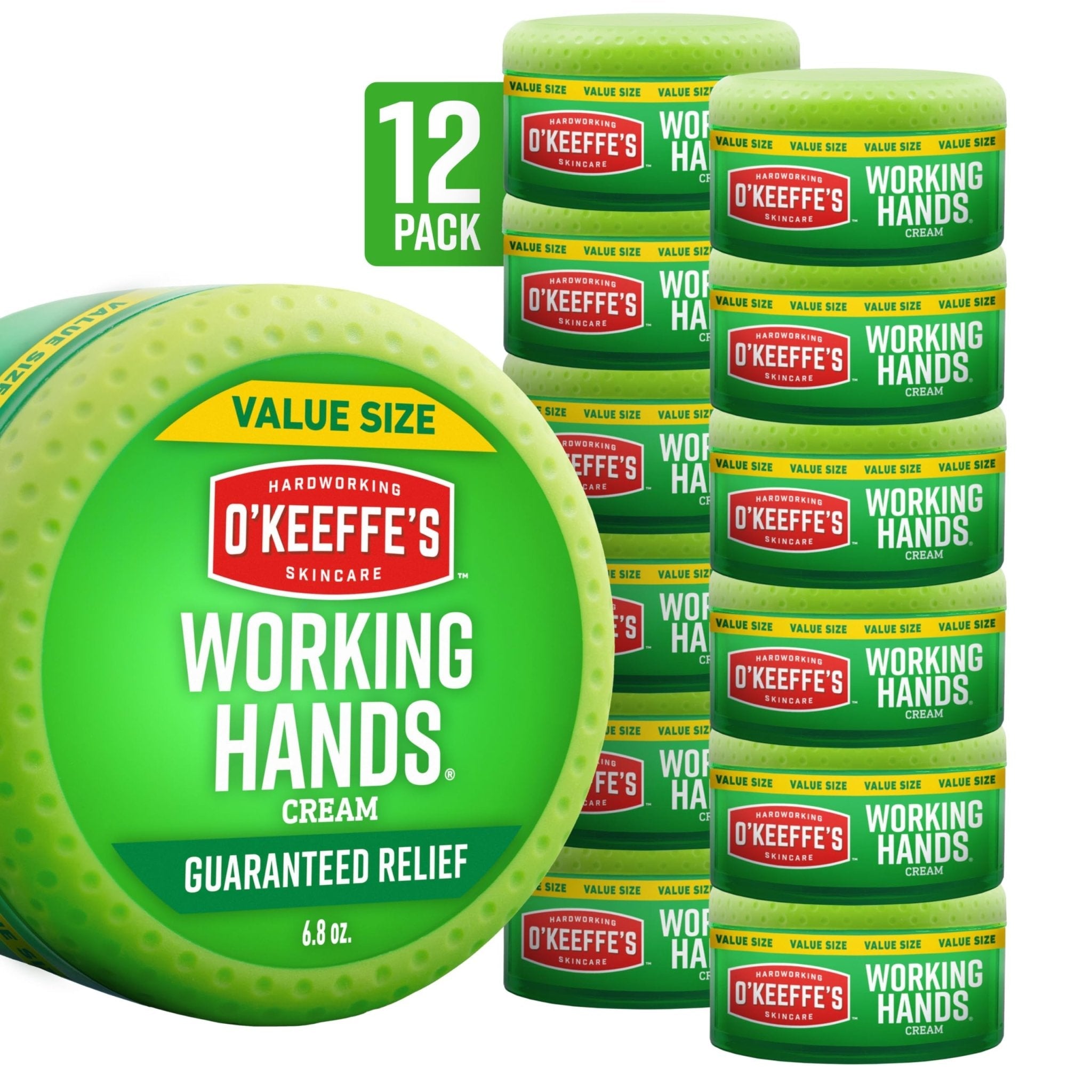 O'Keeffe's Working Hands Hand Cream for Extreme Dryness - 3.4 oz Jar (1 Pack) - Repairing Skincare for Cracked, Dry Hands