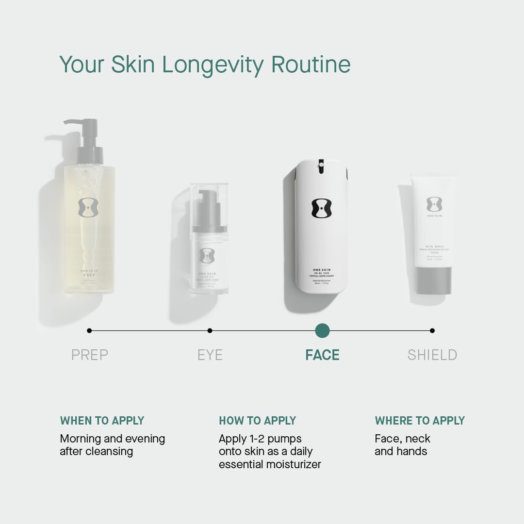 oneskin FACE OS-01 Peptide Topical Supplement & Skin Longevity Age Reversal Moisturizer