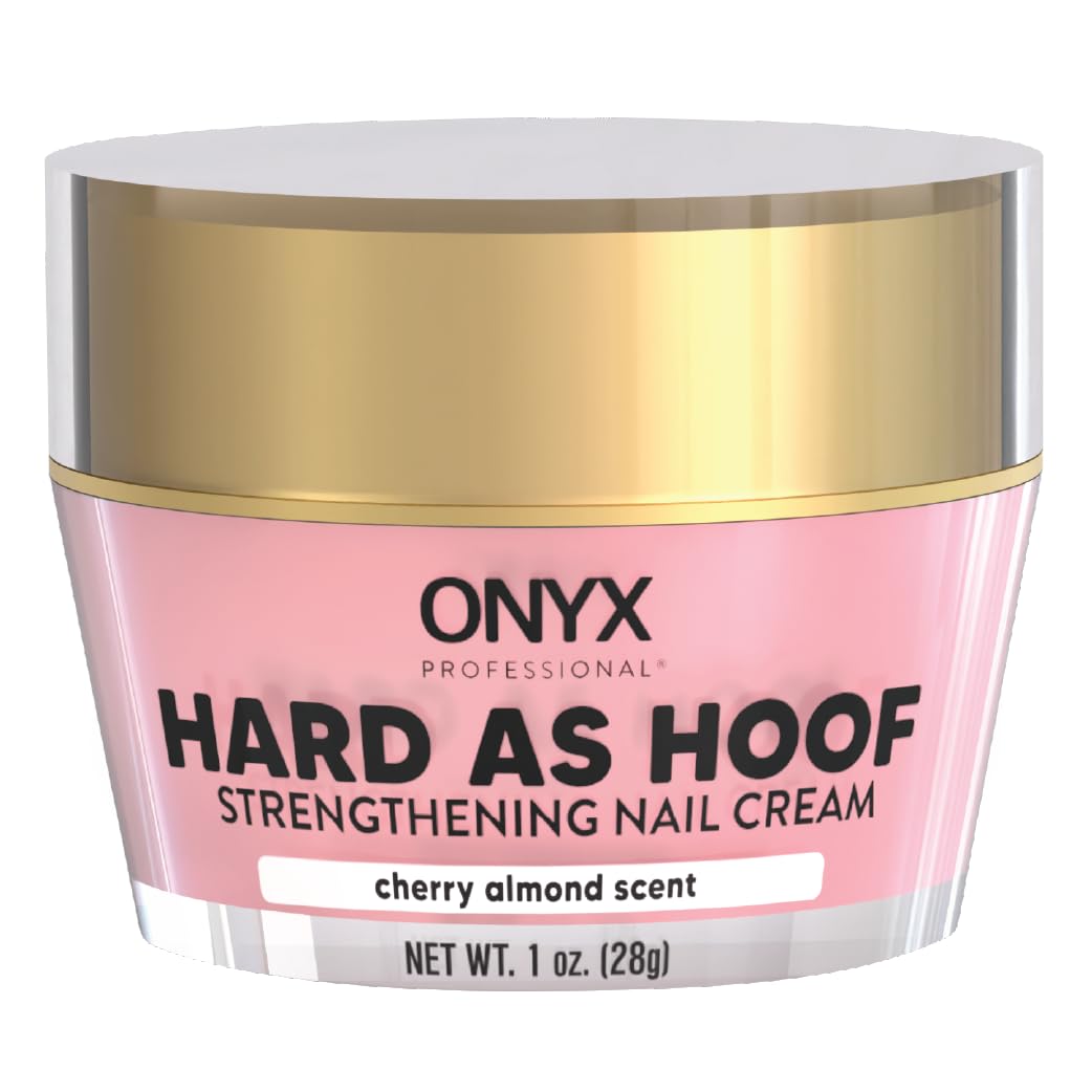 Onyx Professional Hard as Hoof Nail Strengthening Cream with Coconut Scent, Nail Growth & Conditioning Cuticle Cream Stops Splits, Chips, Cracks & Strengthens Nails, 1 oz