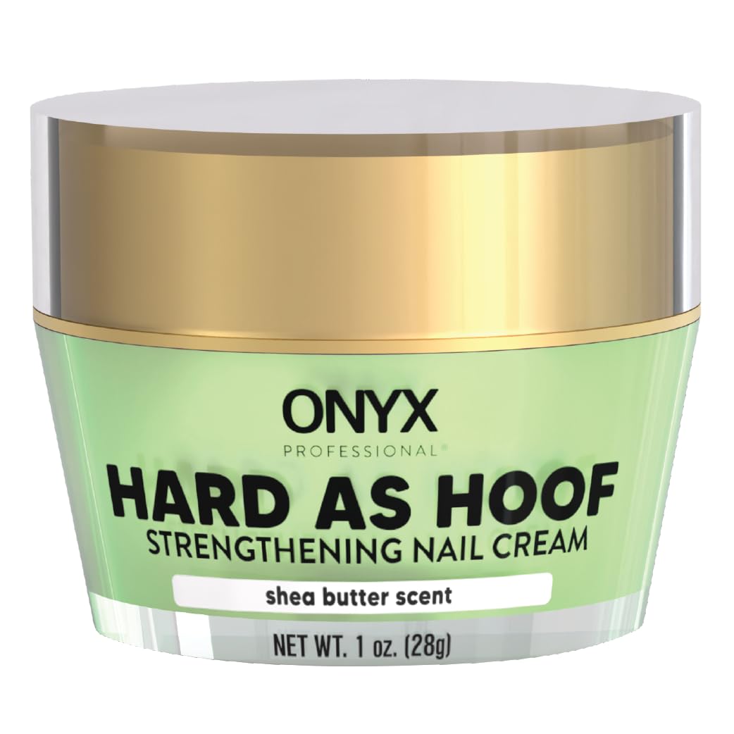 Onyx Professional Hard as Hoof Nail Strengthening Cream with Coconut Scent, Nail Growth & Conditioning Cuticle Cream Stops Splits, Chips, Cracks & Strengthens Nails, 1 oz