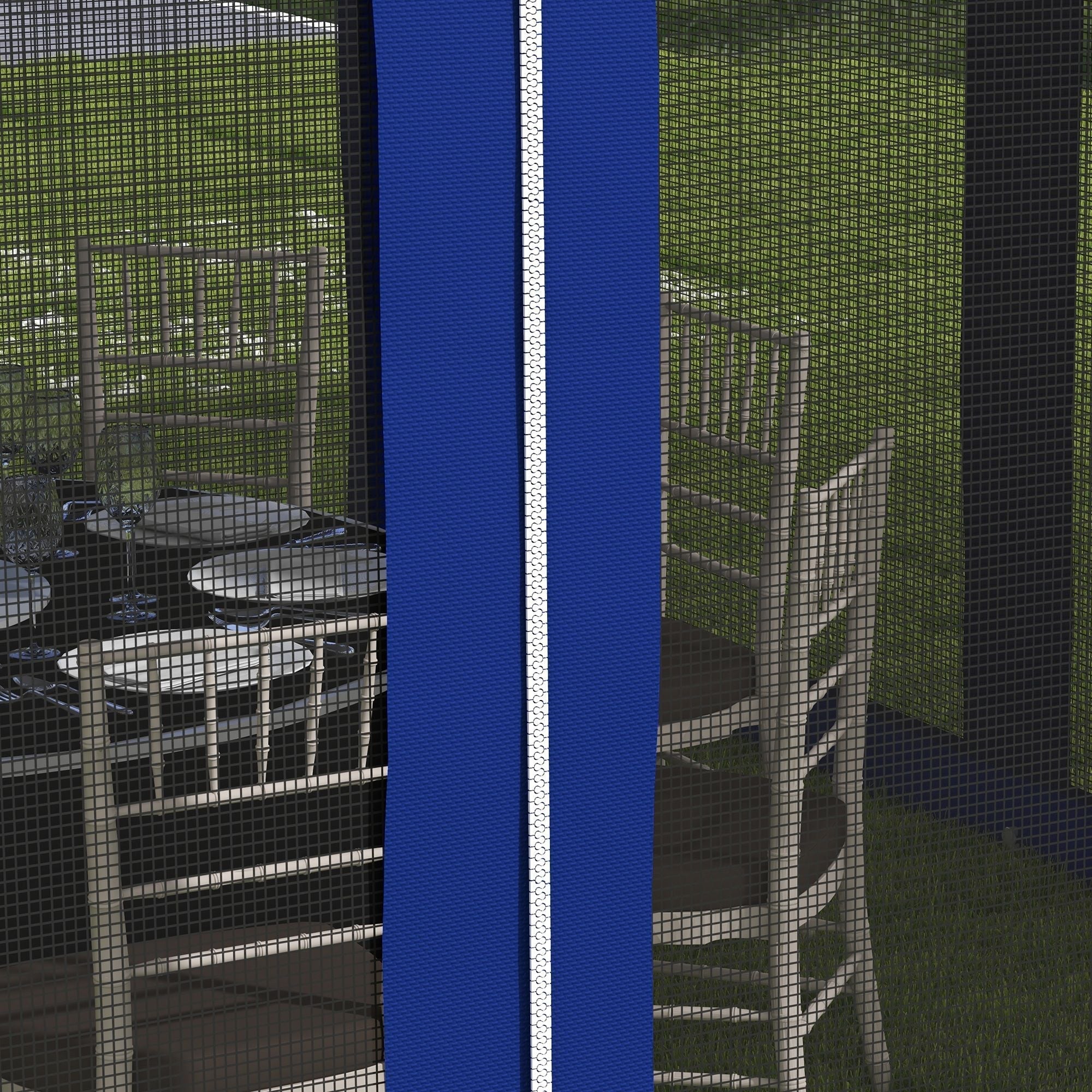 Outsunny 11 x 11 Pop-Up Canopy Gazebo Outdoor Patio Event Tent with Zipper Netting,Carry Bag, UV Protection for Backyard & Garden, Blue