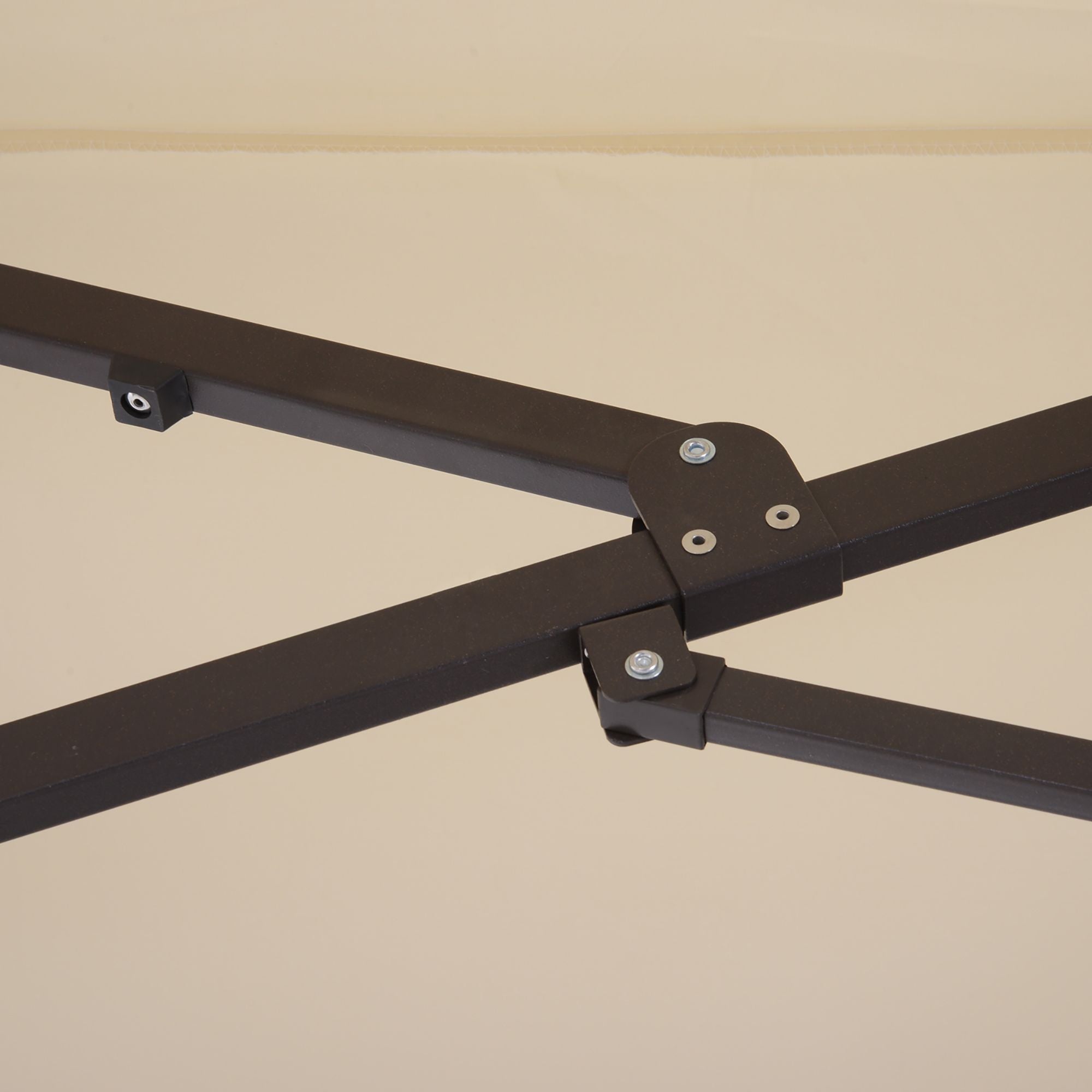 Outsunny 15ft Double-Sided Patio Umbrella Outdoor Market Extra Large Cream White with Crank for Deck Lawn Backyard Pool