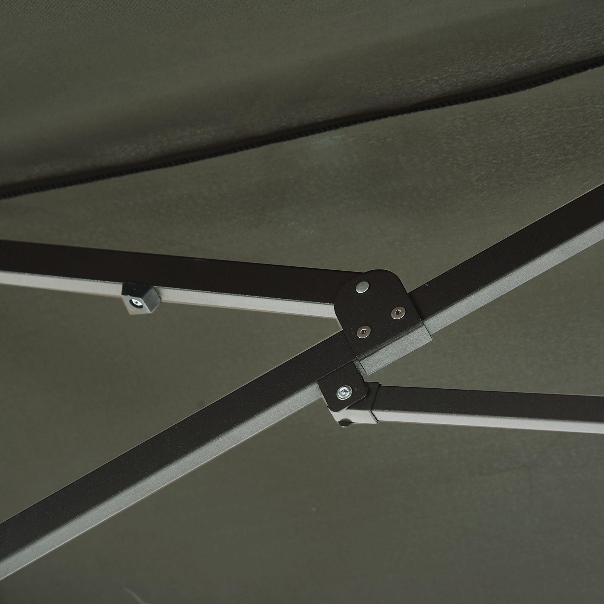 Outsunny 15ft Double-Sided Patio Umbrella Outdoor Market Extra Large Gray with Crank for Deck Lawn Backyard Pool