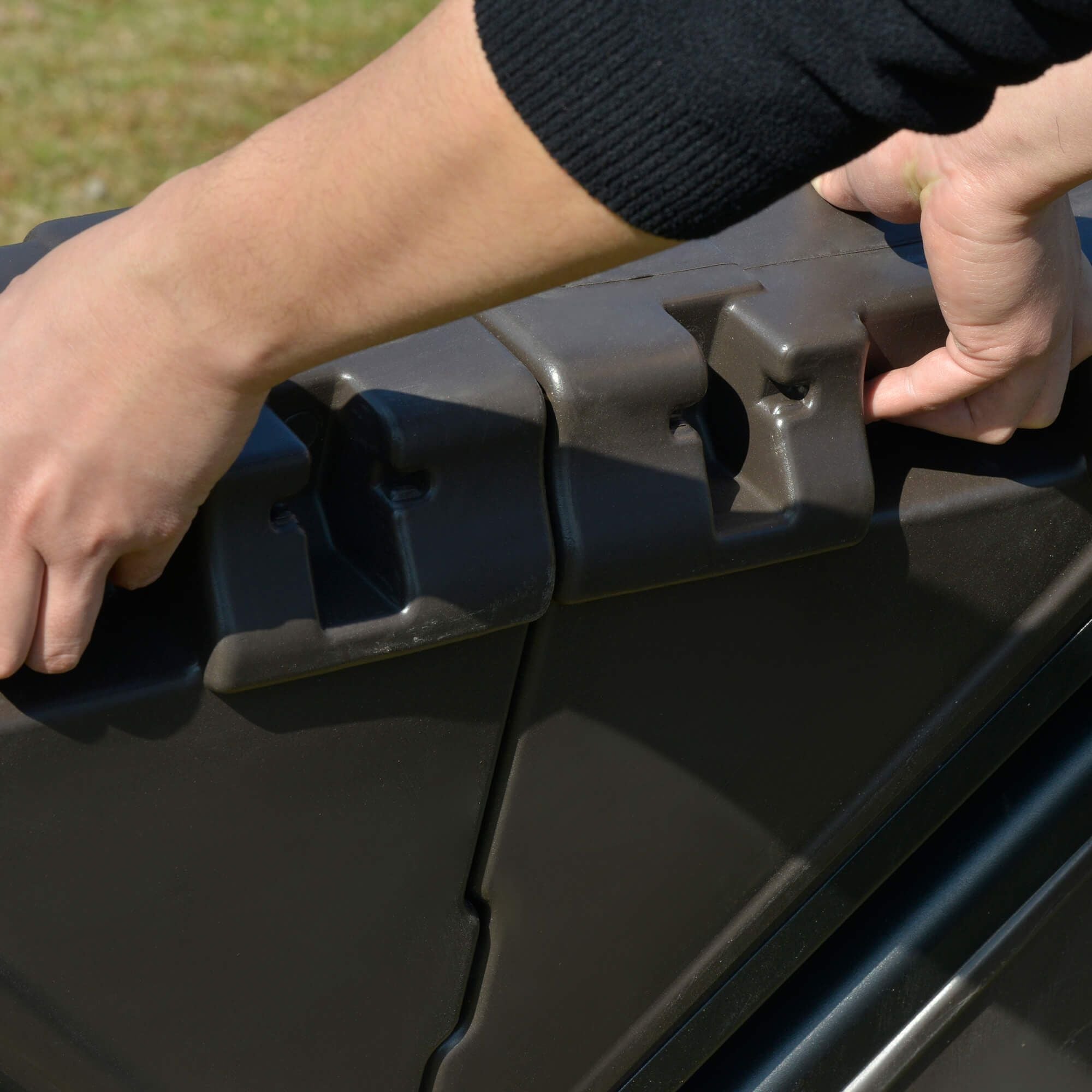 Outsunny Cantilever Umbrella Base with Wheels 330 lbs Sand 286 lbs Water Heavy Duty Coffee