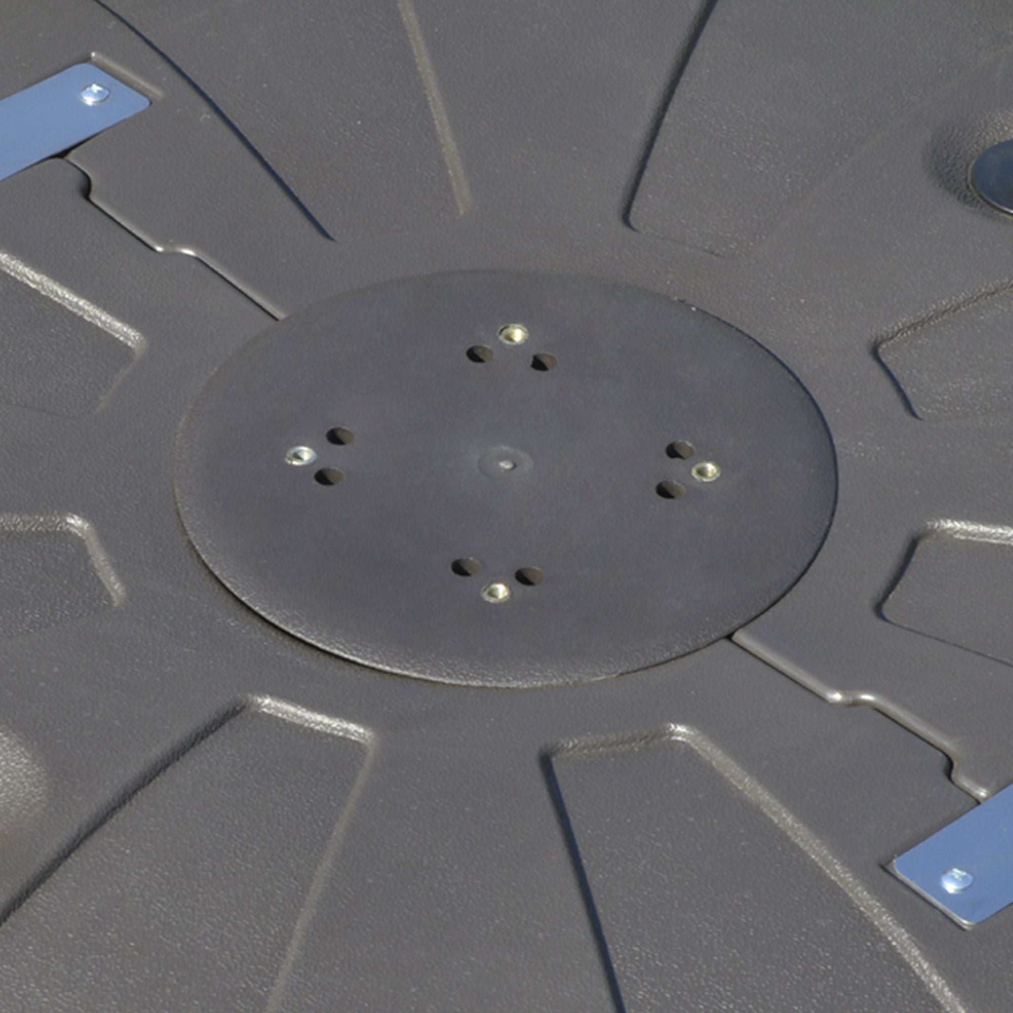 Outsunny Cantilever Umbrella Base with Wheels 330 lbs Sand 286 lbs Water Heavy Duty Coffee