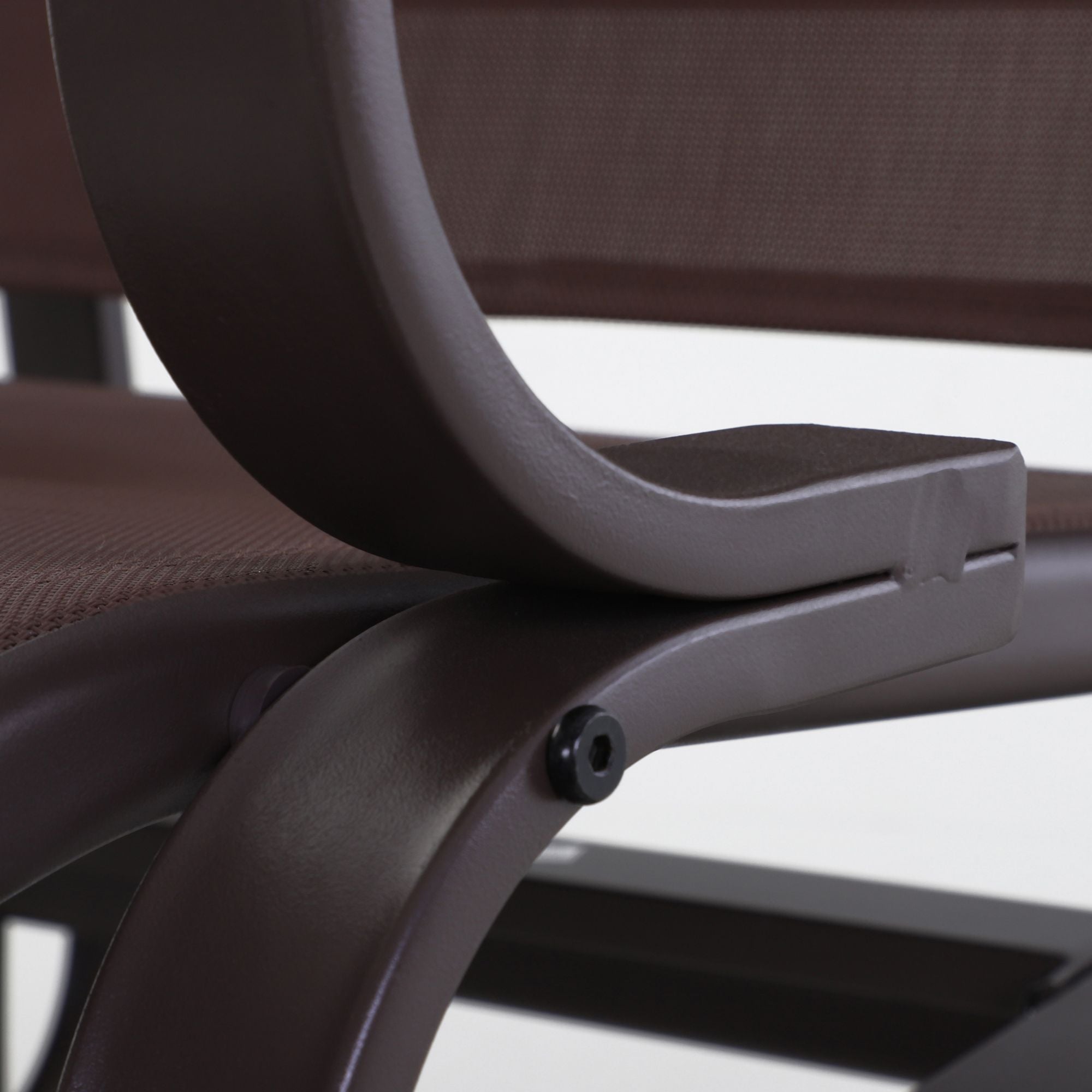 Outsunny Gliding Lounger Chair, Outdoor Swinging Chair with Smooth Rocking Arms and Lightweight Construction for Patio Backyard, Brown