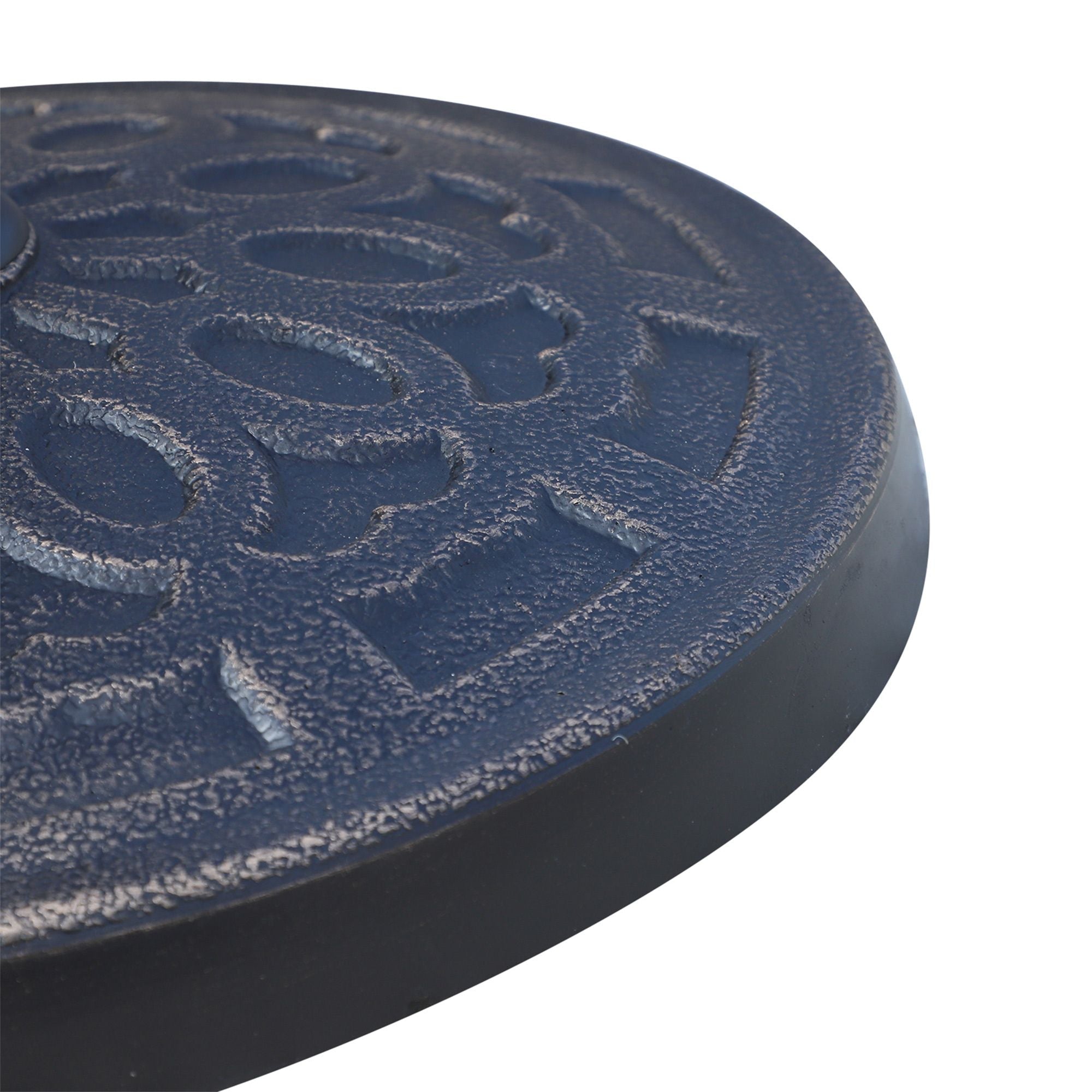 Outsunny Outdoor Umbrella Stand Base 17" 27 lbs, Round, Decorative Pattern, for Φ1.5", Φ1.89" Pole - Bronze